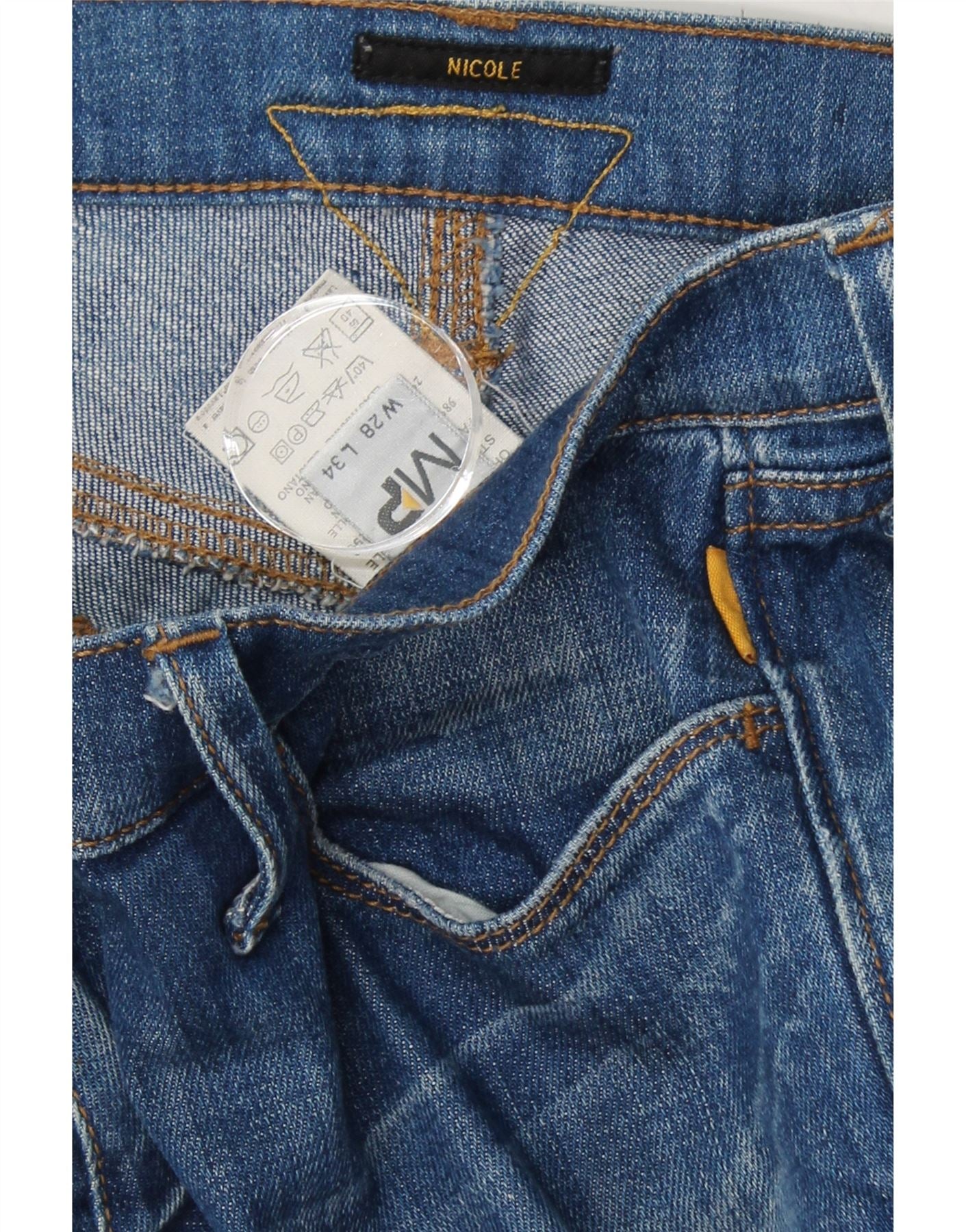 MELTIN' POT Mens Nicole Bootcut Jeans W28 L34 Blue Cotton Vintage Meltin' Pot and Second-Hand Meltin' Pot from Messina Hembry