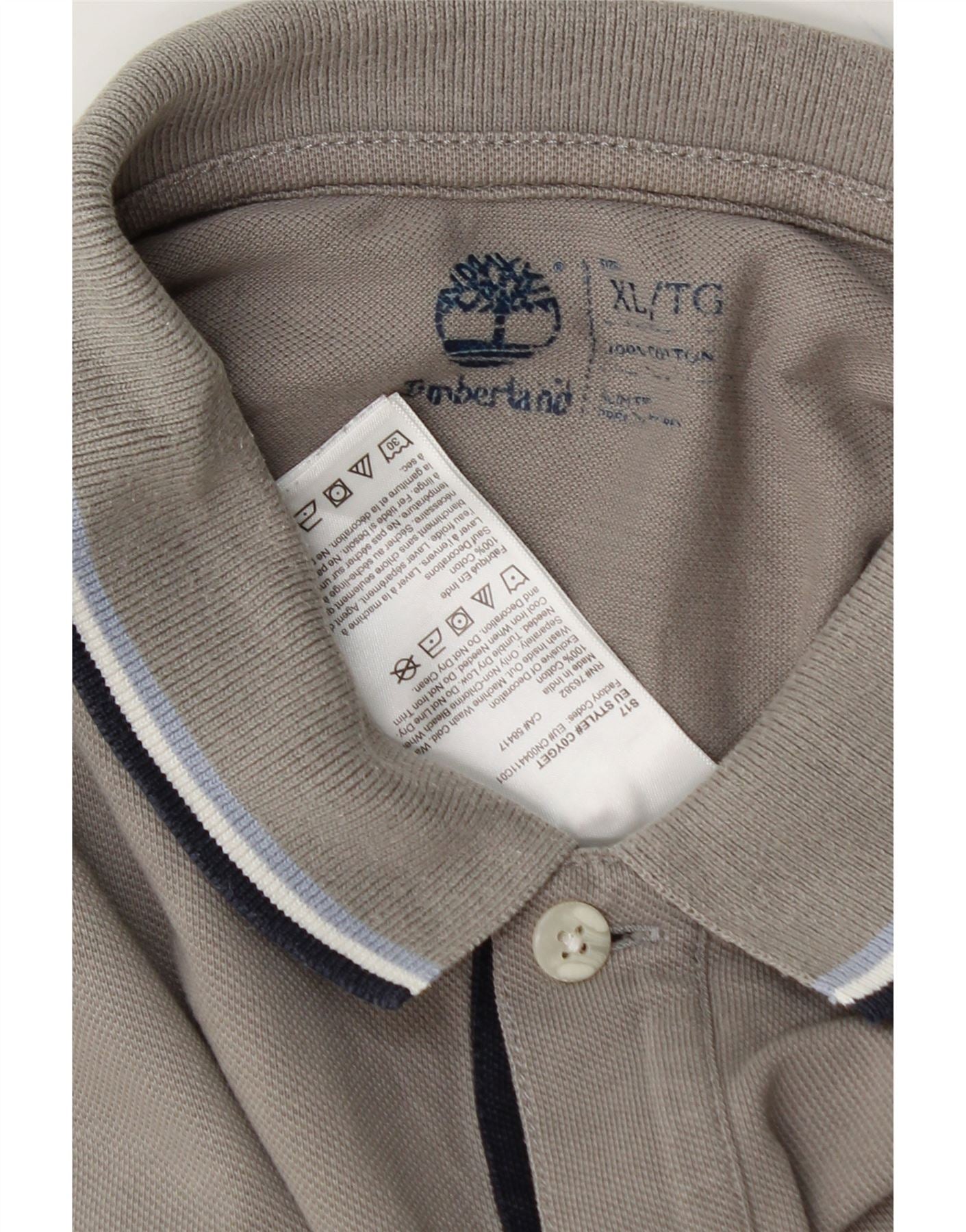 TIMBERLAND Mens Big & Tall Polo Shirt XL Grey Cotton Vintage Timberland and Second-Hand Timberland from Messina Hembry