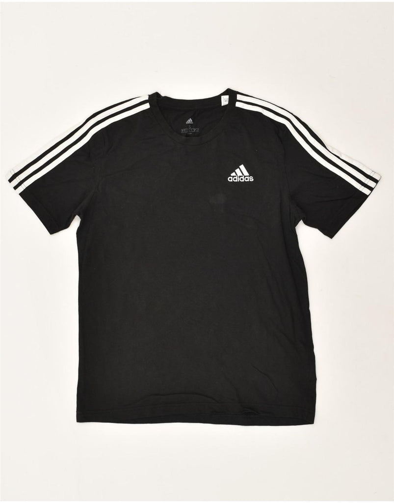ADIDAS Mens T-Shirt Top Small Black Cotton | Vintage Adidas | Thrift | Second-Hand Adidas | Used Clothing | Messina Hembry 