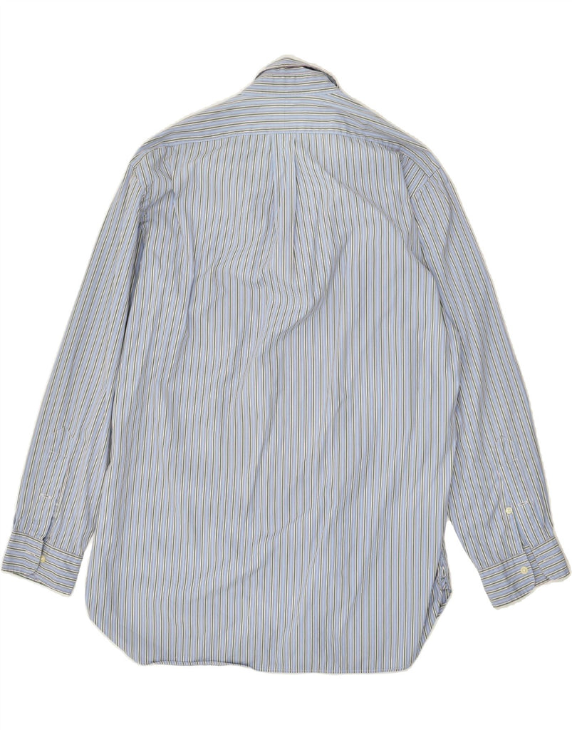 POLO RALPH LAUREN Mens Custom Fit Shirt Large Blue Pinstripe Cotton | Vintage Polo Ralph Lauren | Thrift | Second-Hand Polo Ralph Lauren | Used Clothing | Messina Hembry 
