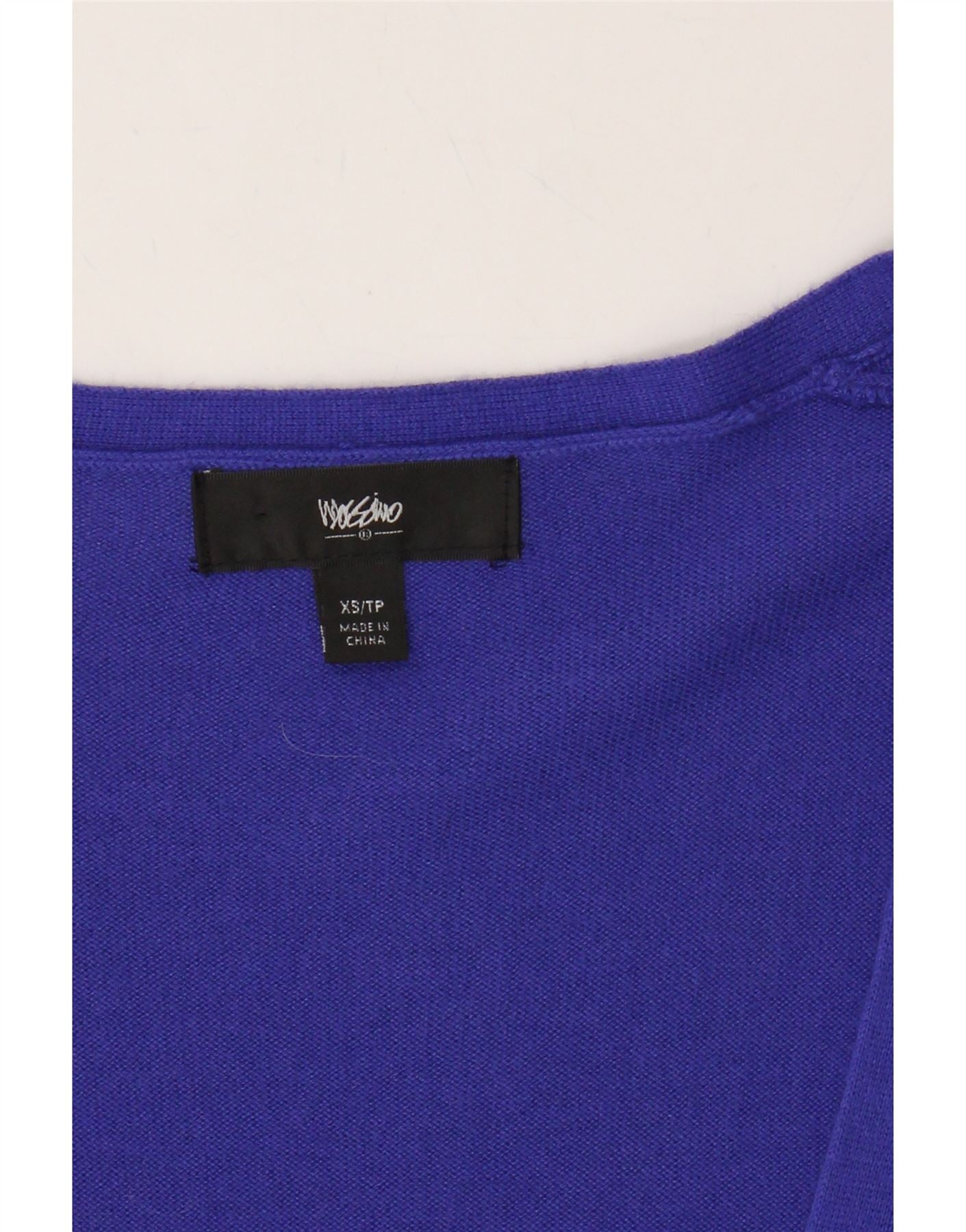 MOSSIMO Womens Cardigan Sweater UK 6 XS Blue Nylon Vintage Mossimo and Second-Hand Mossimo from Messina Hembry