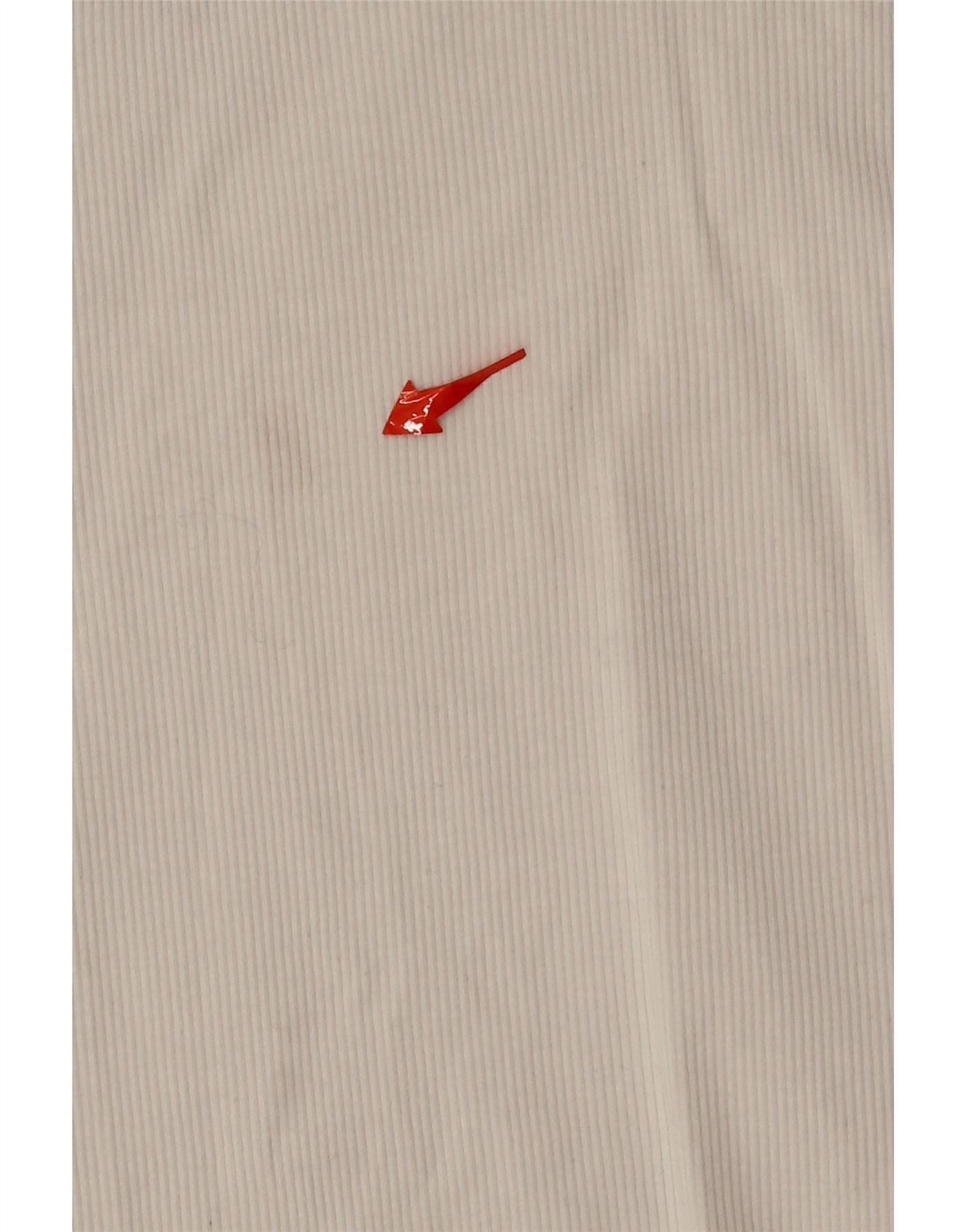 ZARA Womens Crop T-Shirt Top UK 14 Large White Cotton Vintage Zara and Second-Hand Zara from Messina Hembry