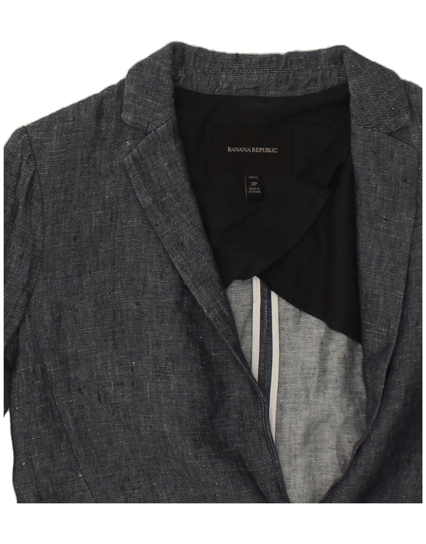 BANANA REPUBLIC Womens Petite 1 Button Blazer Jacket US 2 XS Navy Blue Vintage Banana Republic and Second-Hand Banana Republic from Messina Hembry