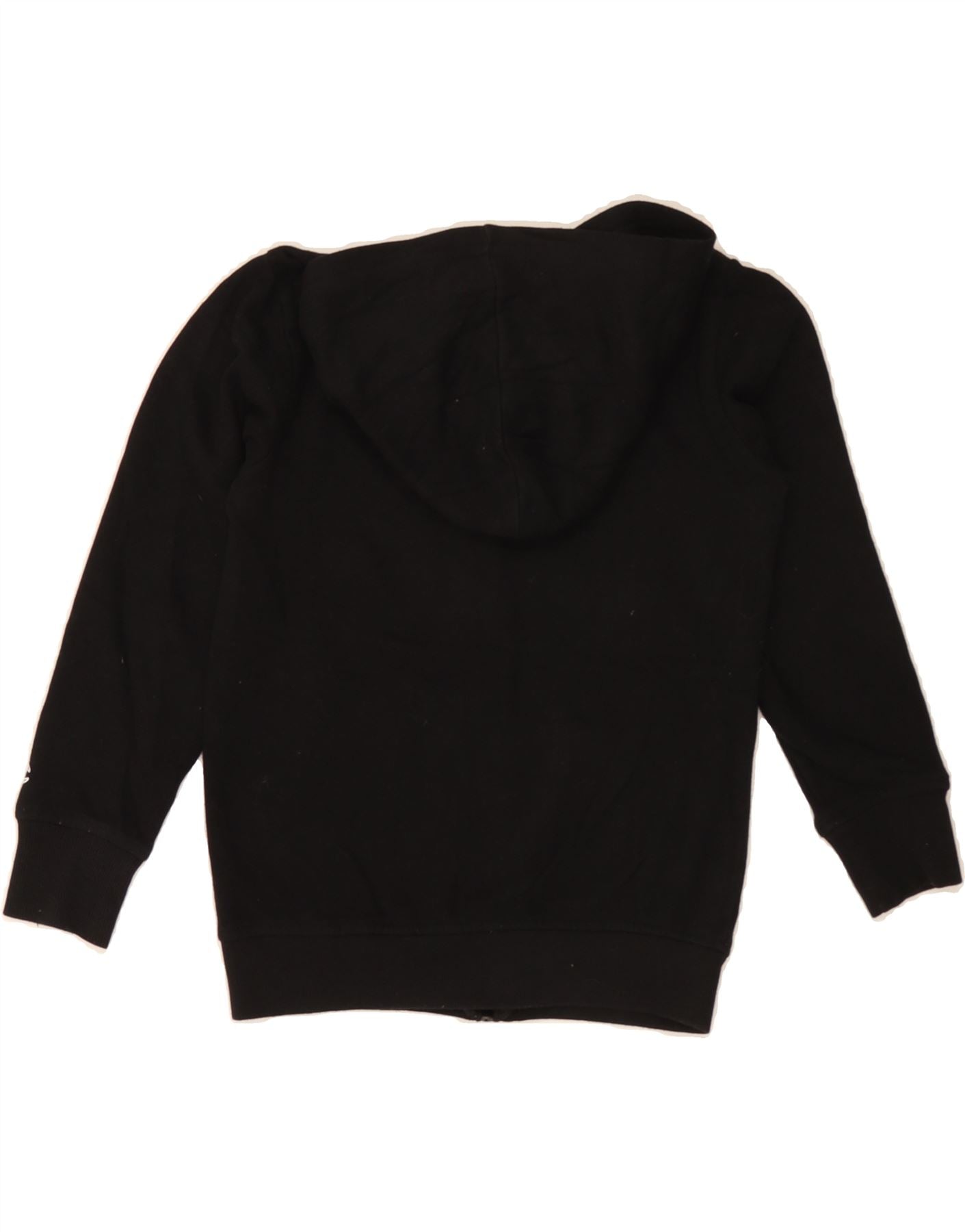 CHAMPION Girls Graphic Zip Hoodie Sweater 7-8 Years Black Cotton Vintage Champion and Second-Hand Champion from Messina Hembry