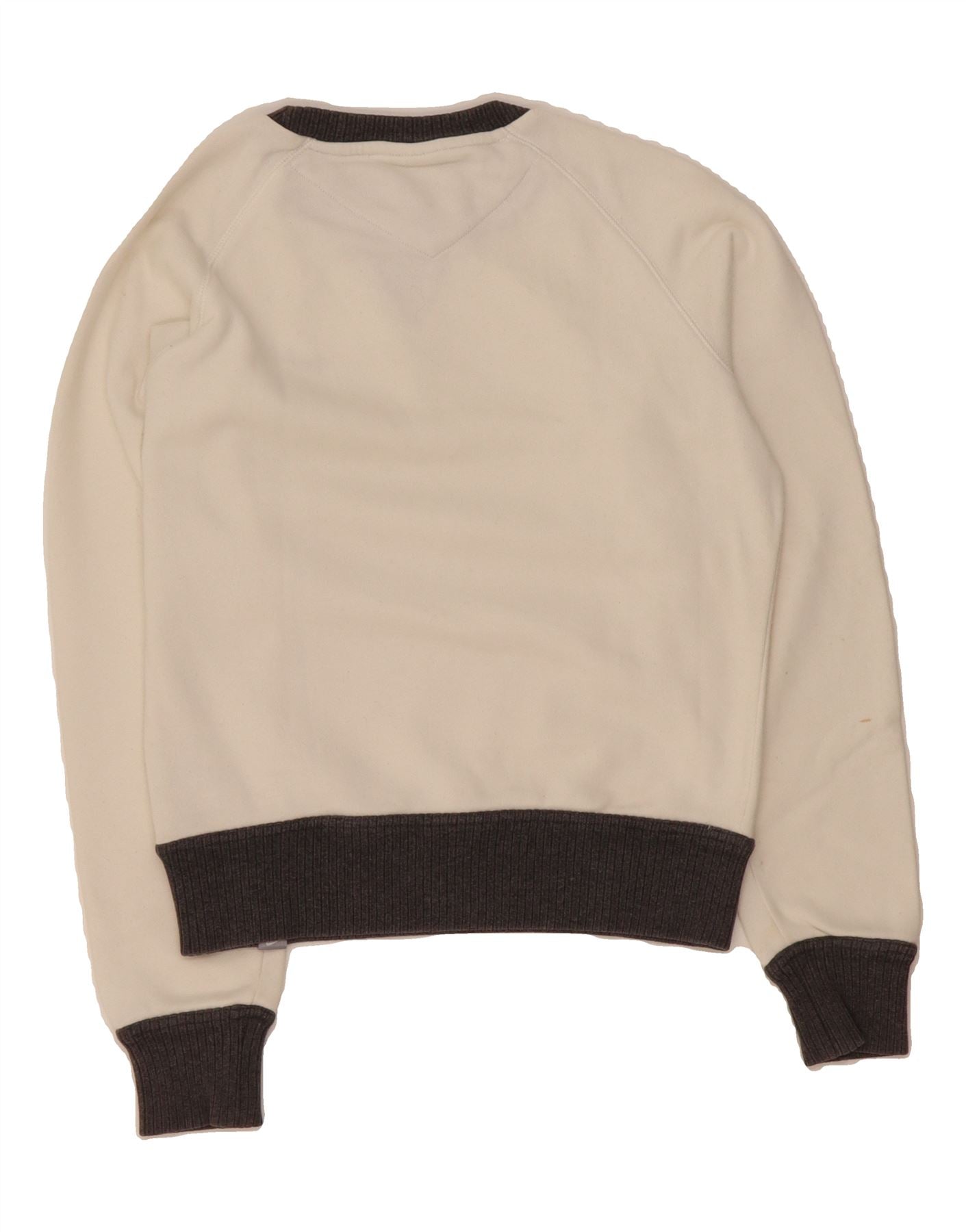 NIKE Womens Crew Neck Jumper Sweater UK 8/10 Small Off White Colourblock Vintage Nike and Second-Hand Nike from Messina Hembry