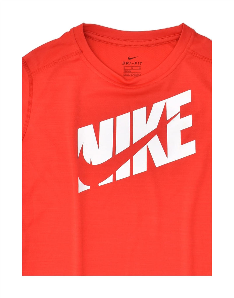 NIKE Boys Dri Fit Graphic T-Shirt Top 13-14 Years XL Red Polyester | Vintage Nike | Thrift | Second-Hand Nike | Used Clothing | Messina Hembry 