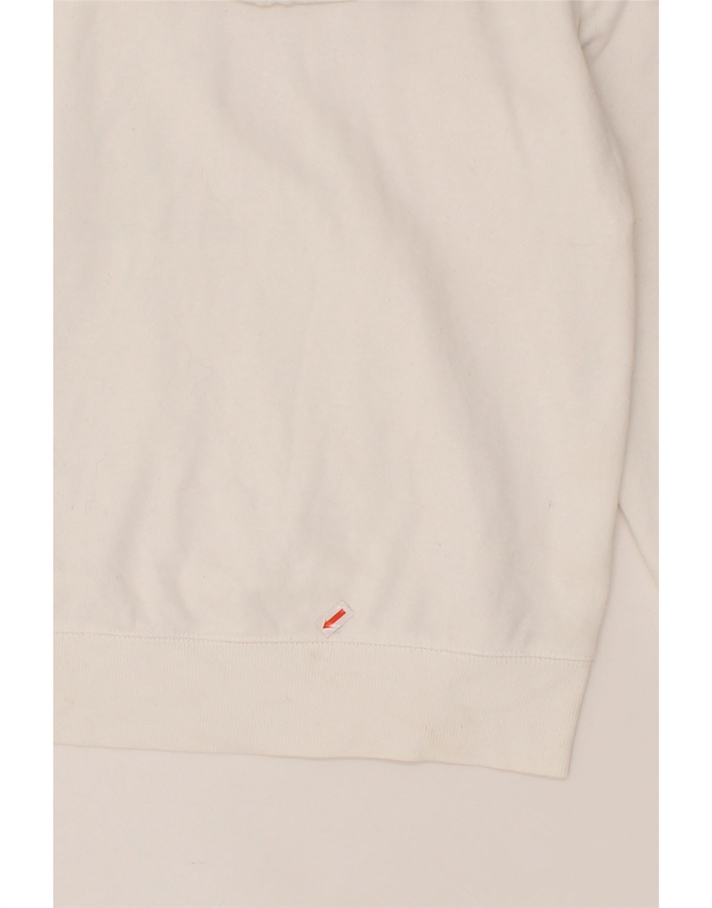 CHAMPION Womens Graphic Hoodie Jumper UK 14 Large White Cotton Vintage Champion and Second-Hand Champion from Messina Hembry