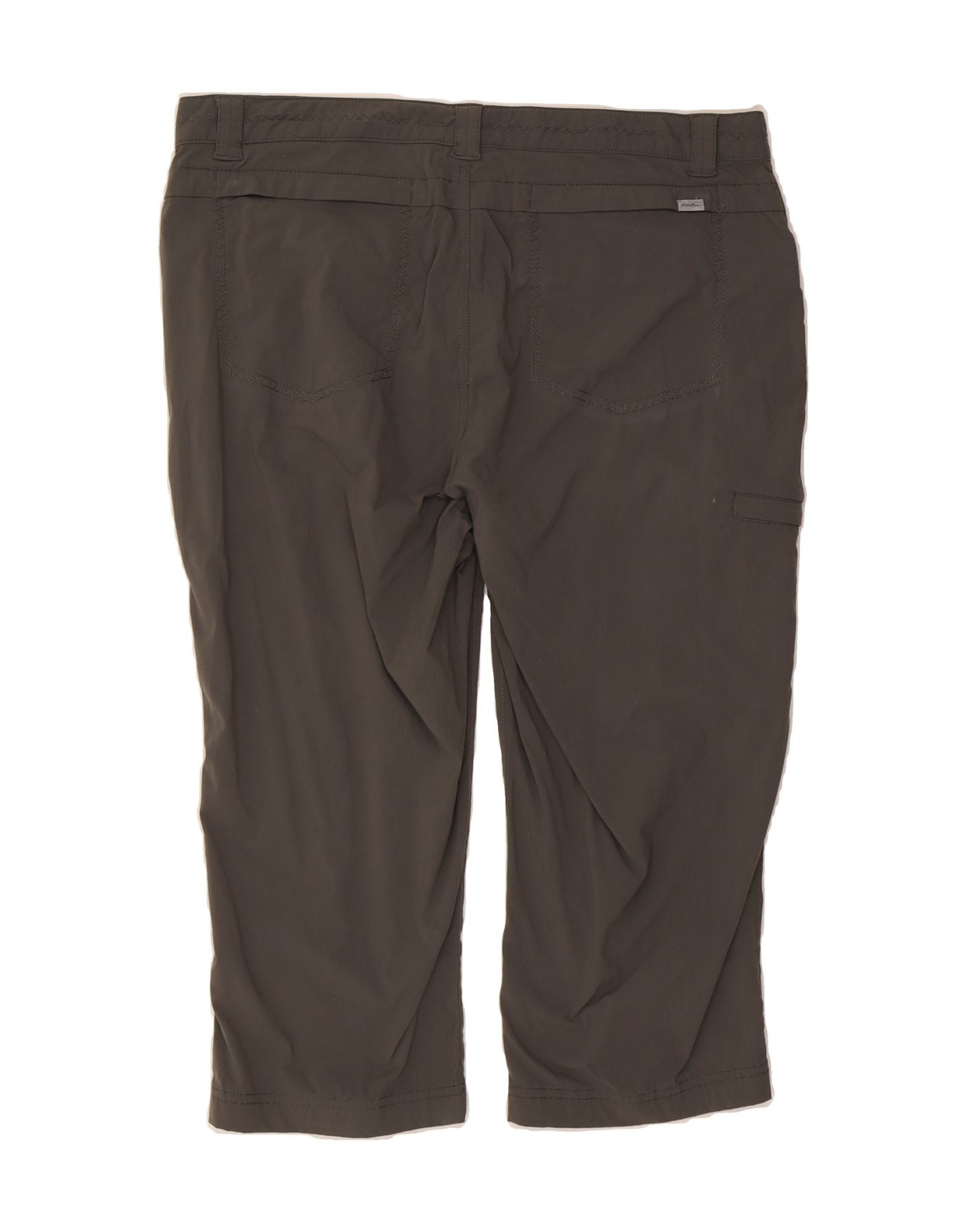 EDDIE BAUER Womens Cargo Capri Trousers US 12 Large W34 L20 Grey Nylon Vintage Eddie Bauer and Second-Hand Eddie Bauer from Messina Hembry