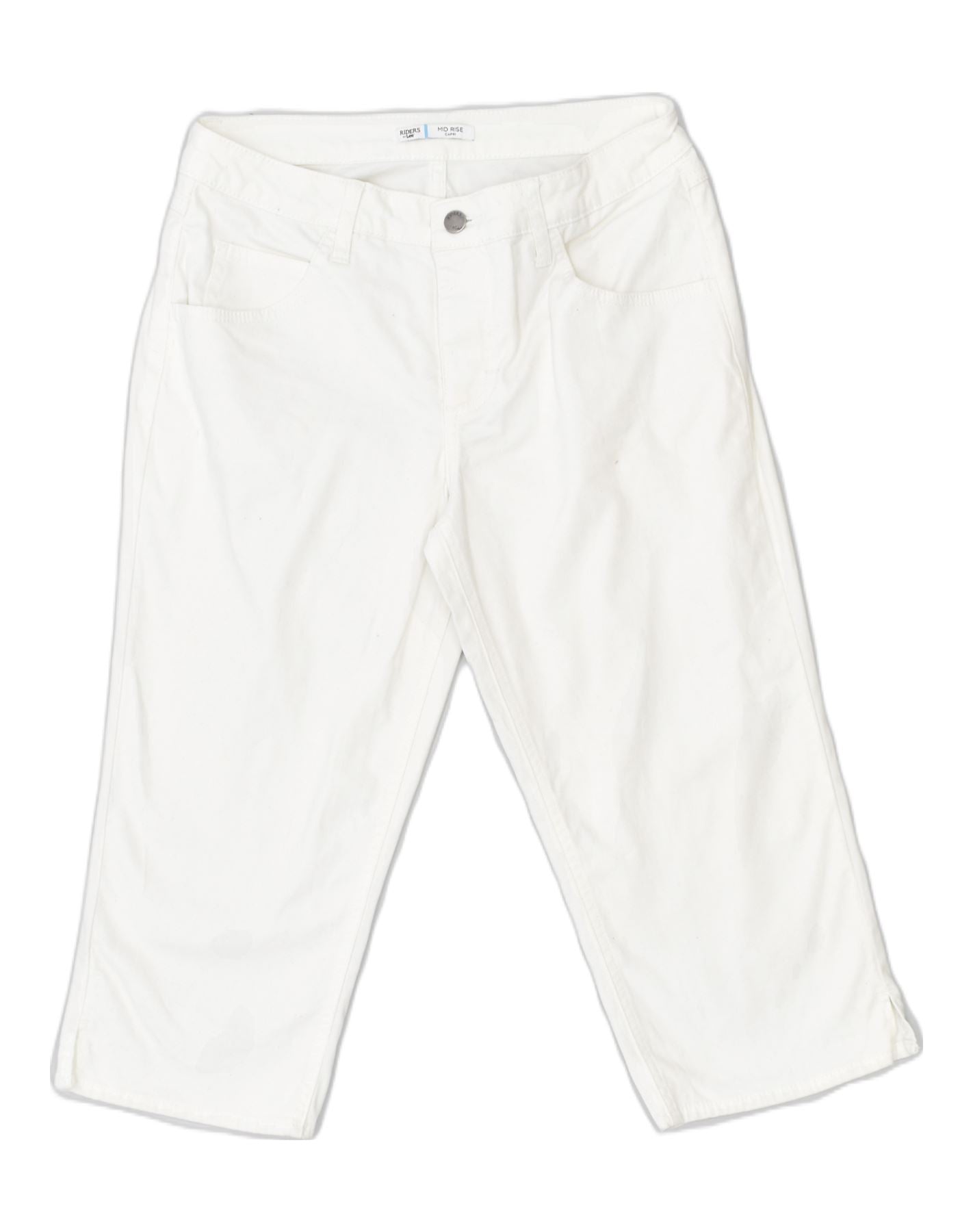 LEE Mens Mid Rise Capri Trousers US 6 Medium W28 L18 White Cotton | Vintage Lee | Thrift | Second-Hand Lee | Used Clothing | Messina Hembry