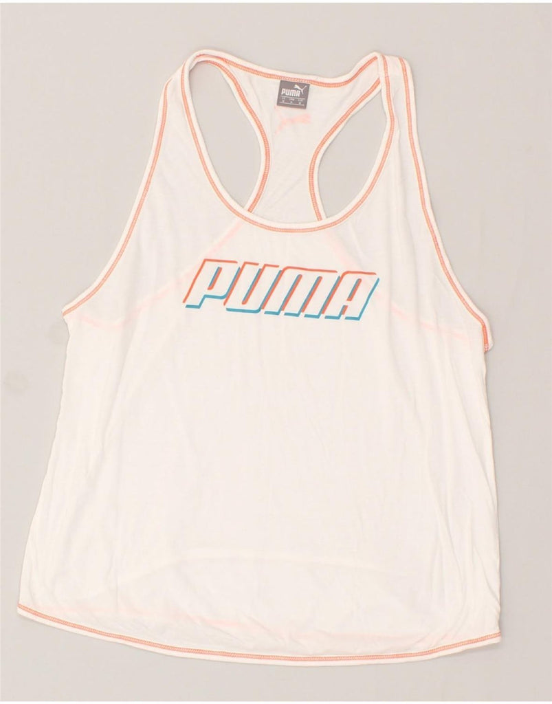 Womens Graphic Vest Top UK 12 Medium | Vintage Puma | Thrift | Second-Hand Puma | Used Clothing | Messina Hembry 