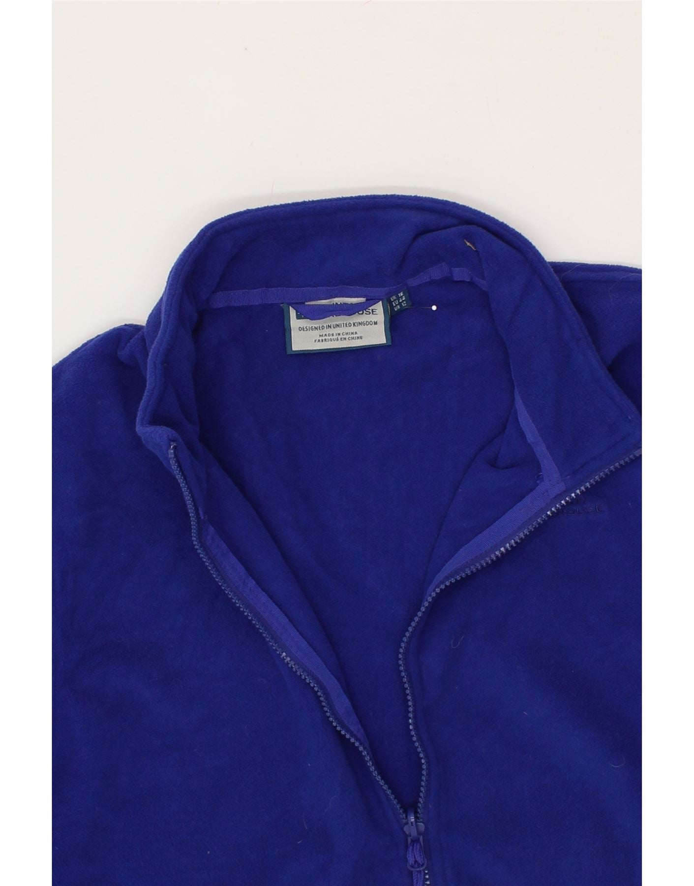 MOUNTAIN WAREHOUSE Womens Fleece Jacket UK 16 Large Blue Polyester Vintage Mountain Warehouse and Second-Hand Mountain Warehouse from Messina Hembry