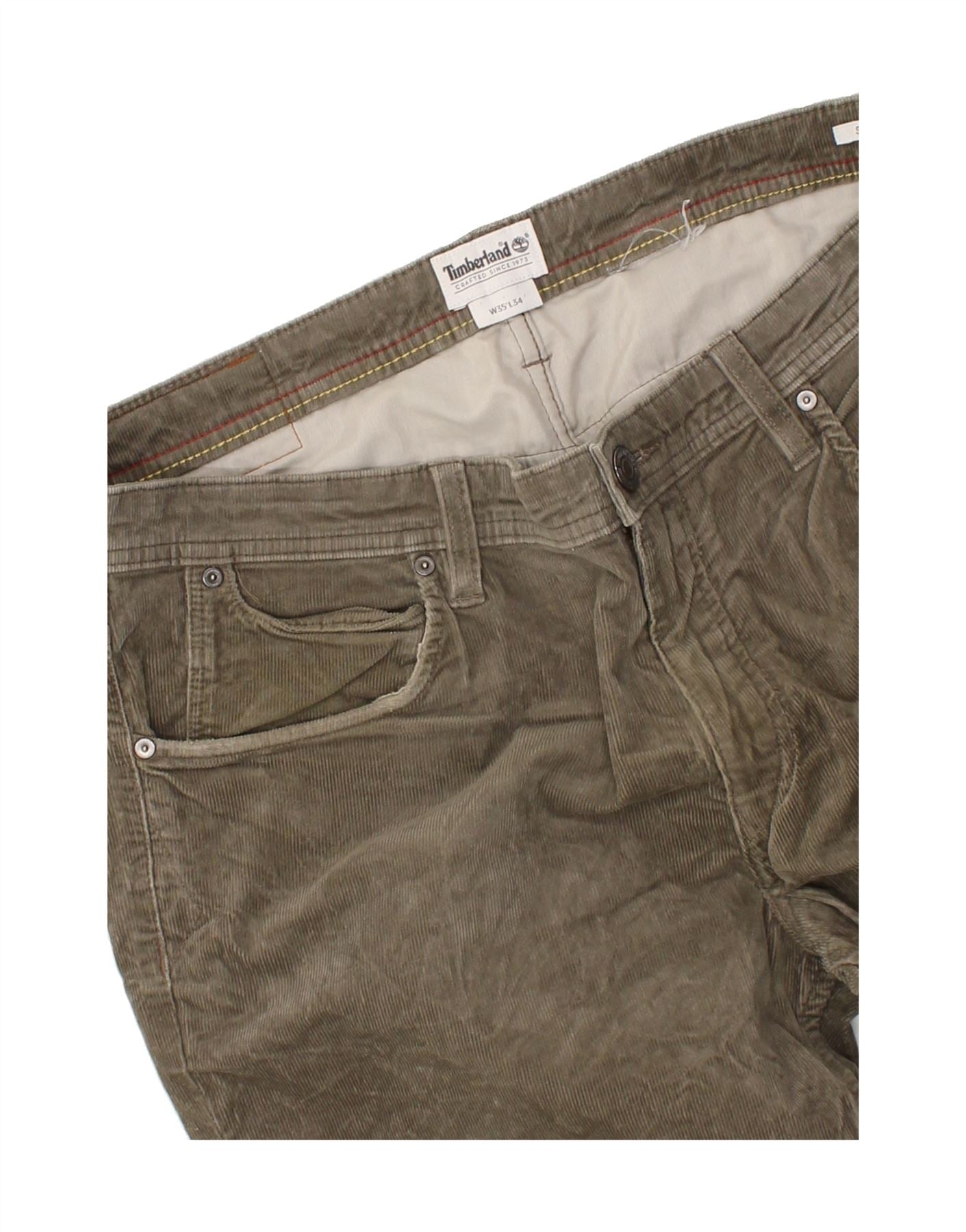 TIMBERLAND Mens Straight Corduroy Trousers W35 L27  Grey | Vintage Timberland | Thrift | Second-Hand Timberland | Used Clothing | Messina Hembry