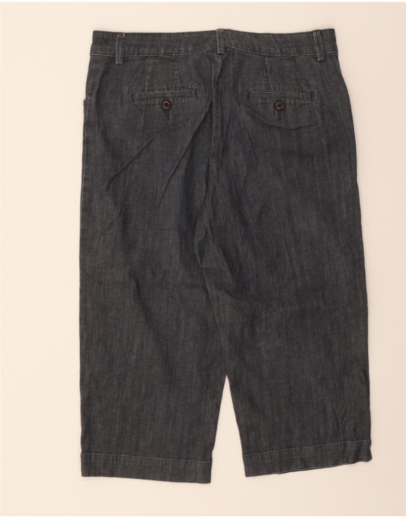 LEE Womens Capri Jeans US 14 XL W32 L20 Navy Blue Cotton Vintage Lee and Second-Hand Lee from Messina Hembry