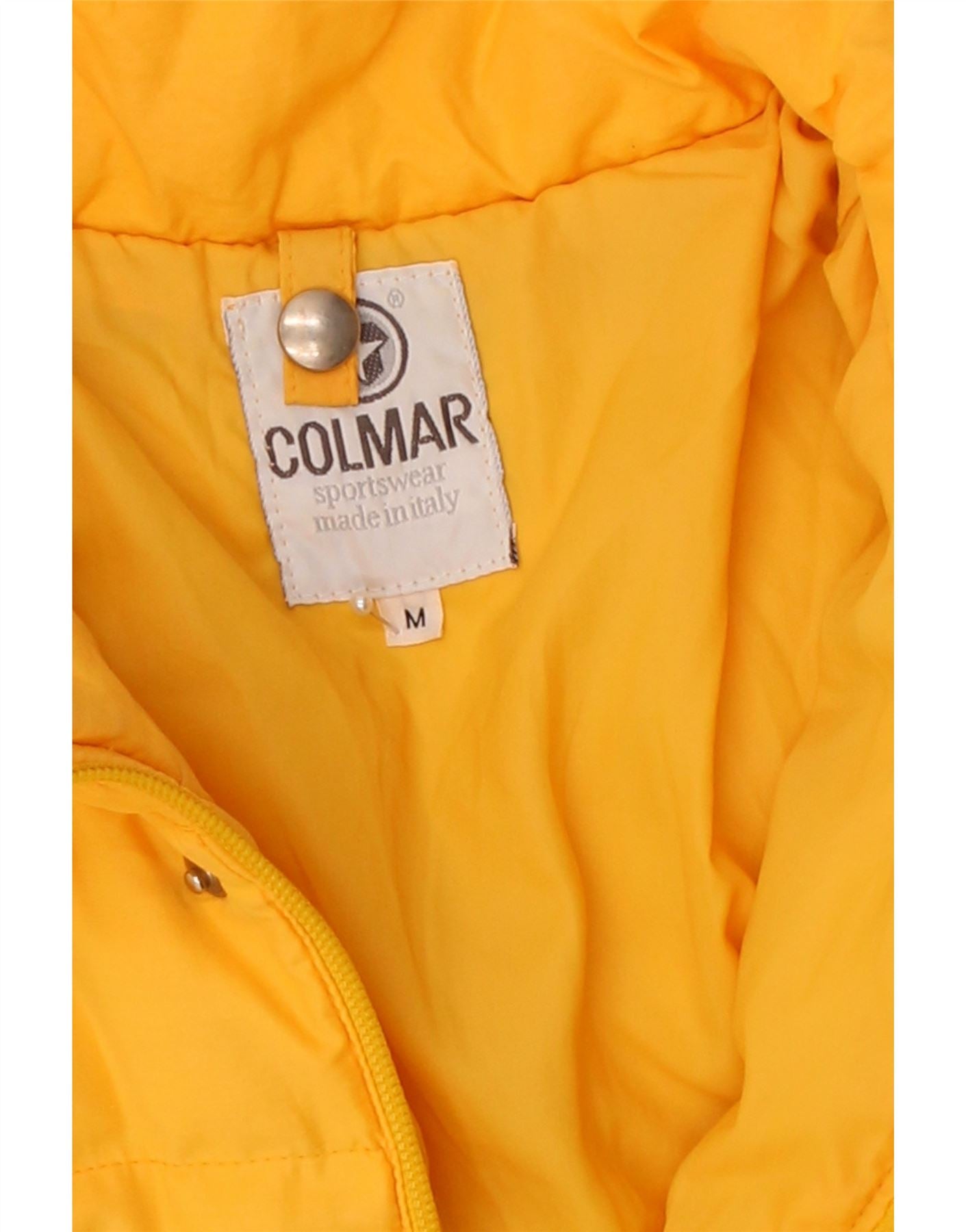 COLMAR Mens Padded Jacket UK 38 Medium Yellow Vintage Colmar and Second-Hand Colmar from Messina Hembry