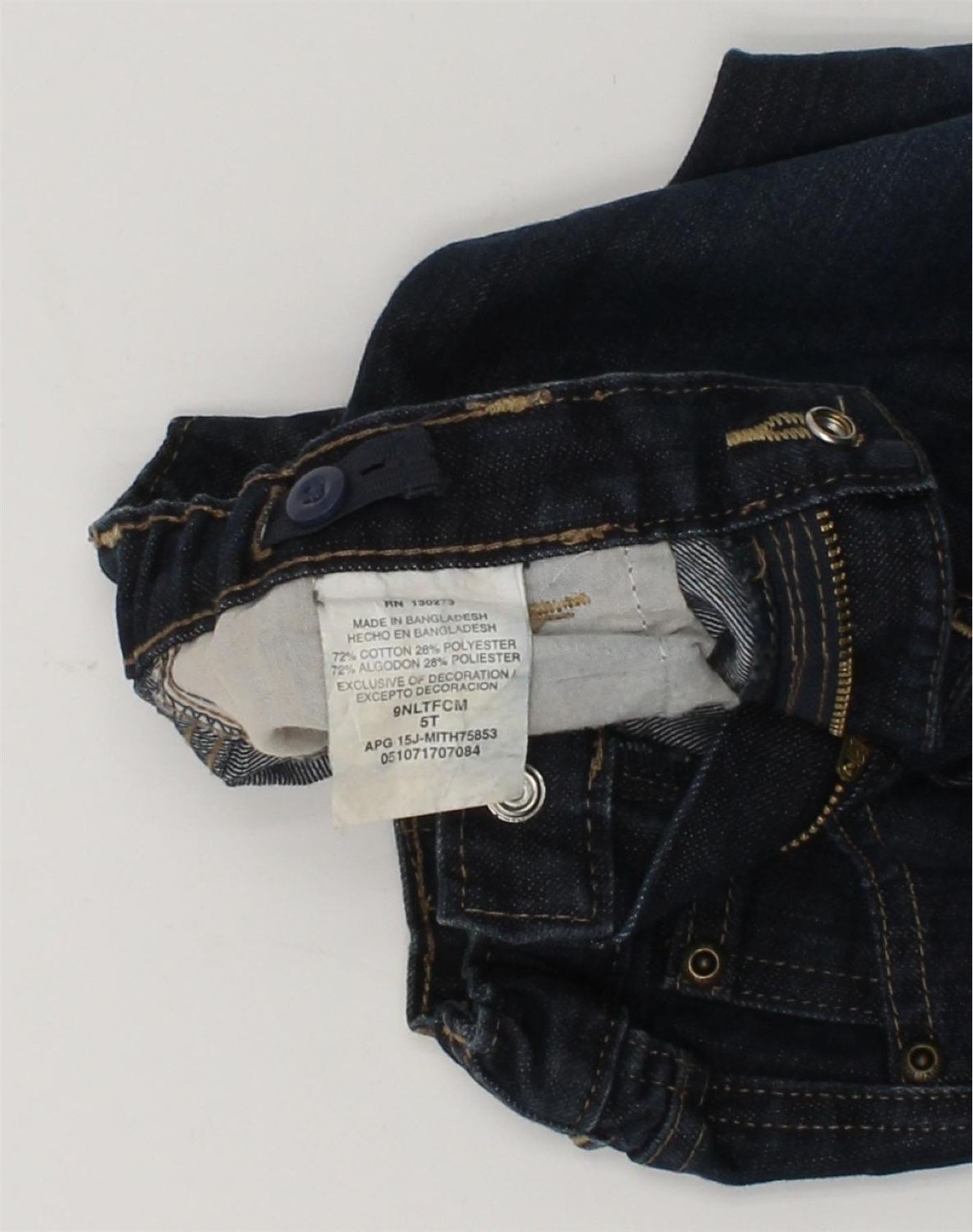 WRANGLER Boys Straight Jeans 4-5 Years W22 L17 Navy Blue Cotton | Vintage Wrangler | Thrift | Second-Hand Wrangler | Used Clothing | Messina Hembry