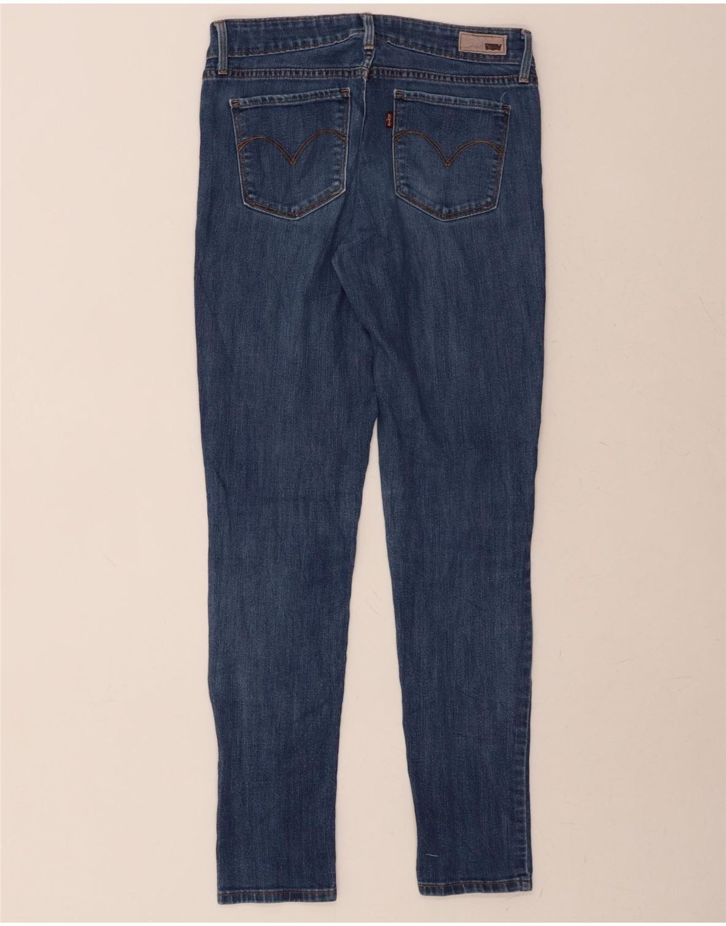 LEVI'S Womens Demi Curve Mid Rise Skinny Jeans US 5 Small W27 L31 Blue Vintage Levi's and Second-Hand Levi's from Messina Hembry