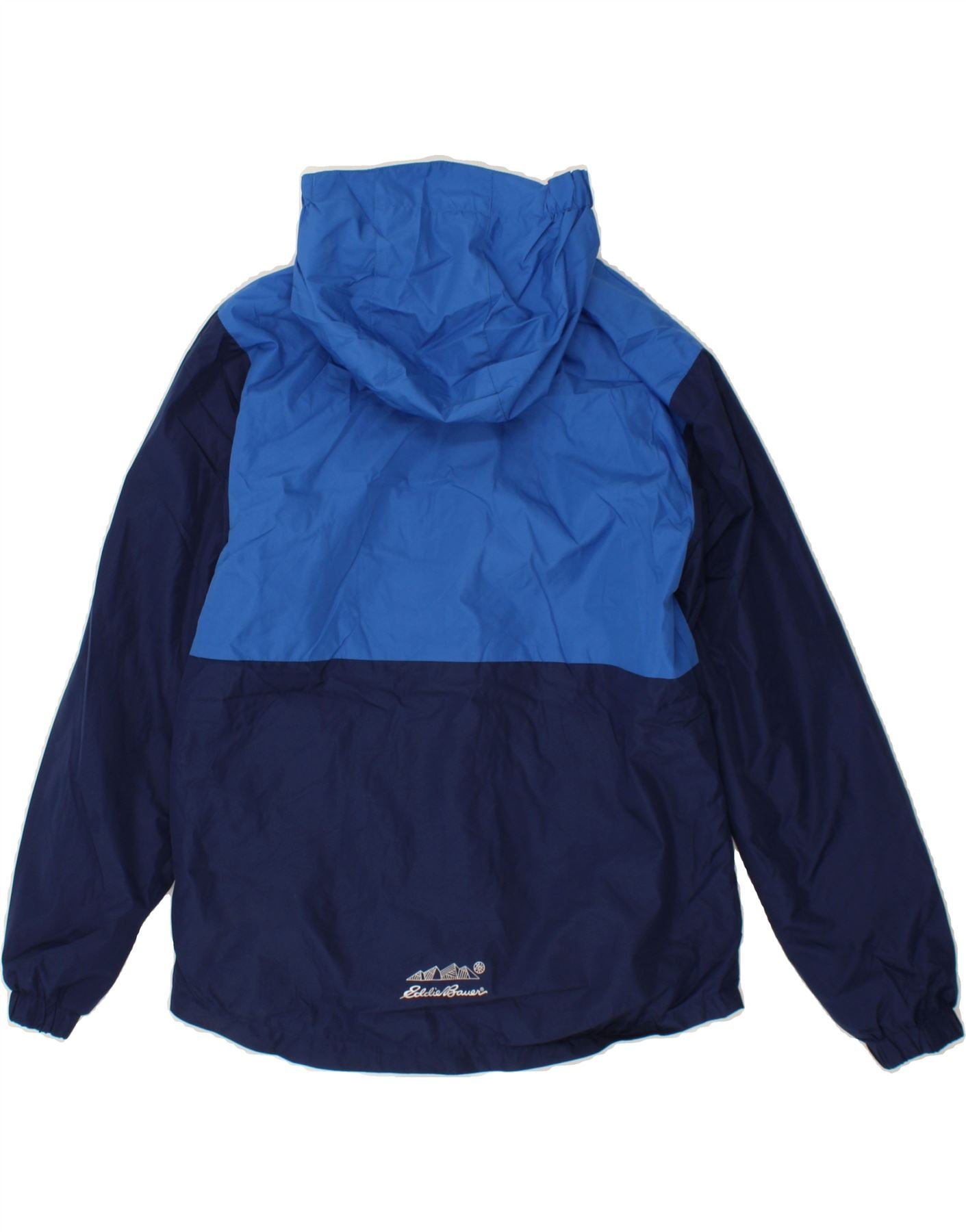 EDDIE BAUER Boys Hooded Rain Jacket 14-15 Years Large Navy Blue Vintage Eddie Bauer and Second-Hand Eddie Bauer from Messina Hembry