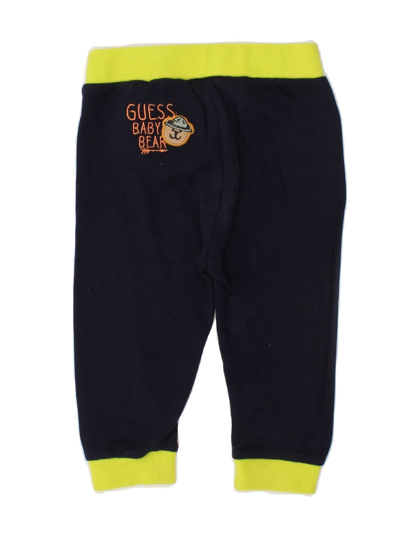 GUESS Baby Girls Joggers Tracksuit Trousers 6-9 Months Navy Blue Vintage Guess and Second-Hand Guess from Messina Hembry