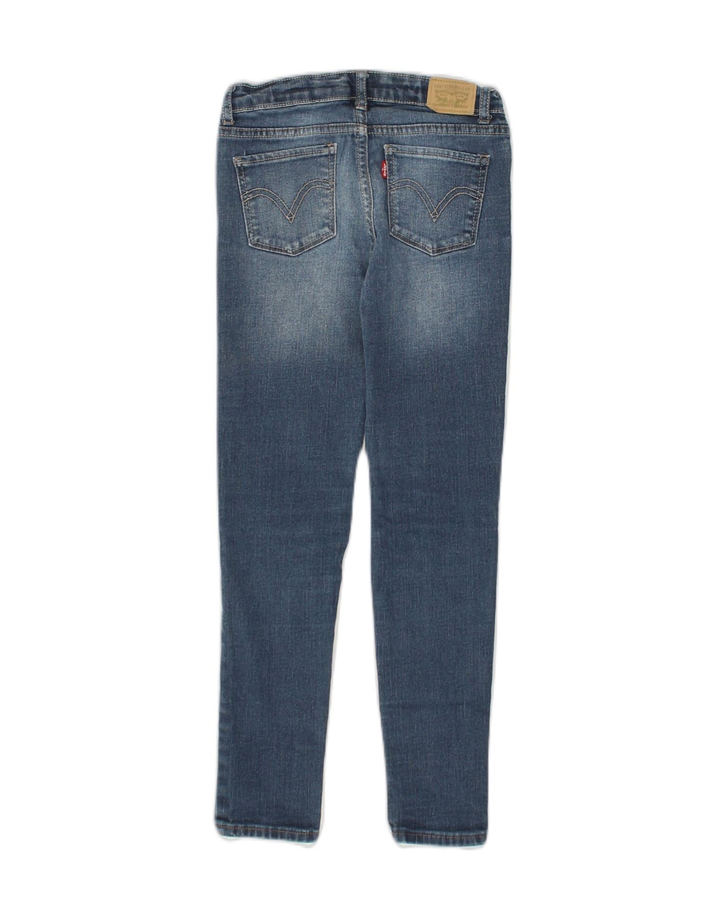 LEVI'S Girls 710 Skinny Jeans 7-8 Years W22 L23  Navy Blue Cotton | Vintage Levi's | Thrift | Second-Hand Levi's | Used Clothing | Messina Hembry