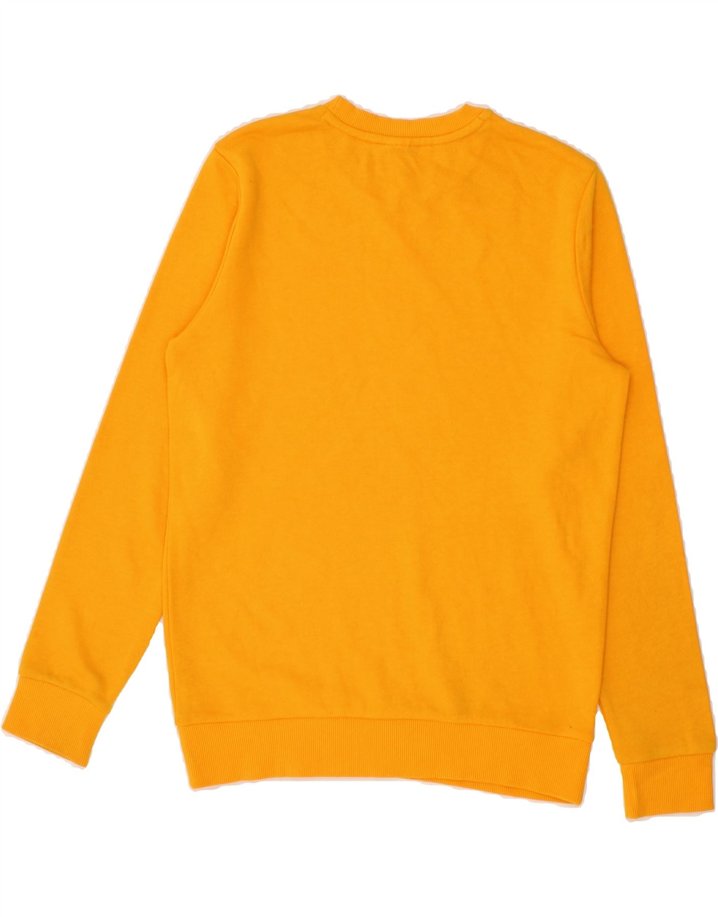 ADIDAS Boys Graphic Sweatshirt Jumper 12-13 Years Yellow Vintage Adidas and Second-Hand Adidas from Messina Hembry