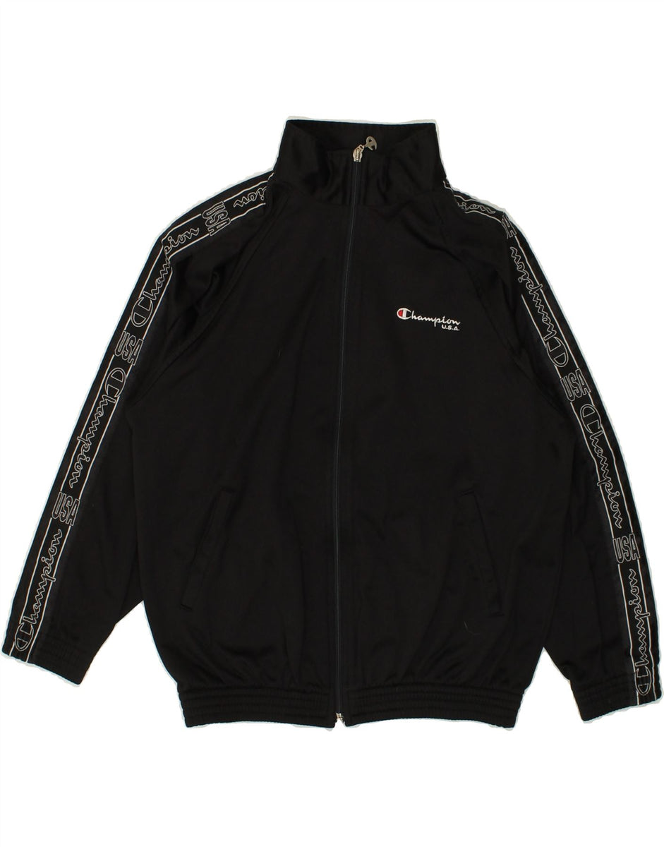 Champion black track jacket hotsell