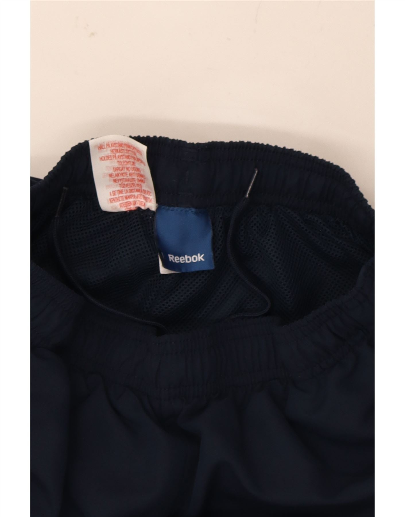 REEBOK Boys Tracksuit Trousers 11-12 Years  Navy Blue Polyester Vintage Reebok and Second-Hand Reebok from Messina Hembry