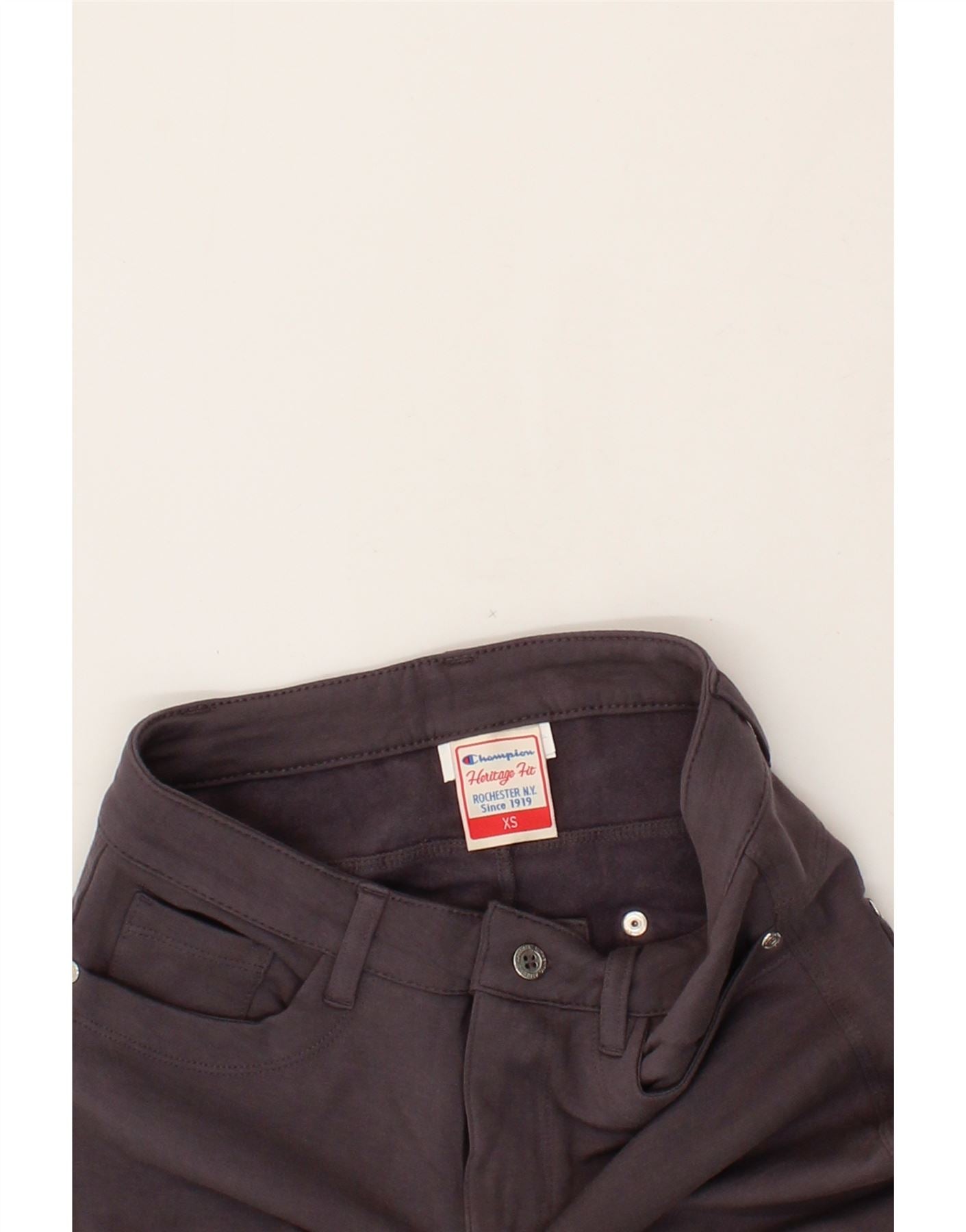 CHAMPION Womens Heritage Fit Skinny Casual Trousers UK 6 XS W24 L26  Grey Vintage Champion and Second-Hand Champion from Messina Hembry