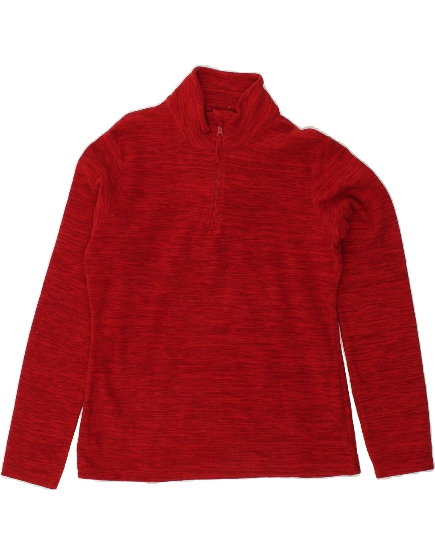 MOUNTAIN WAREHOUSE Womens Zip Neck Fleece Jumper UK 12 Medium Red Vintage Mountain Warehouse and Second-Hand Mountain Warehouse from Messina Hembry