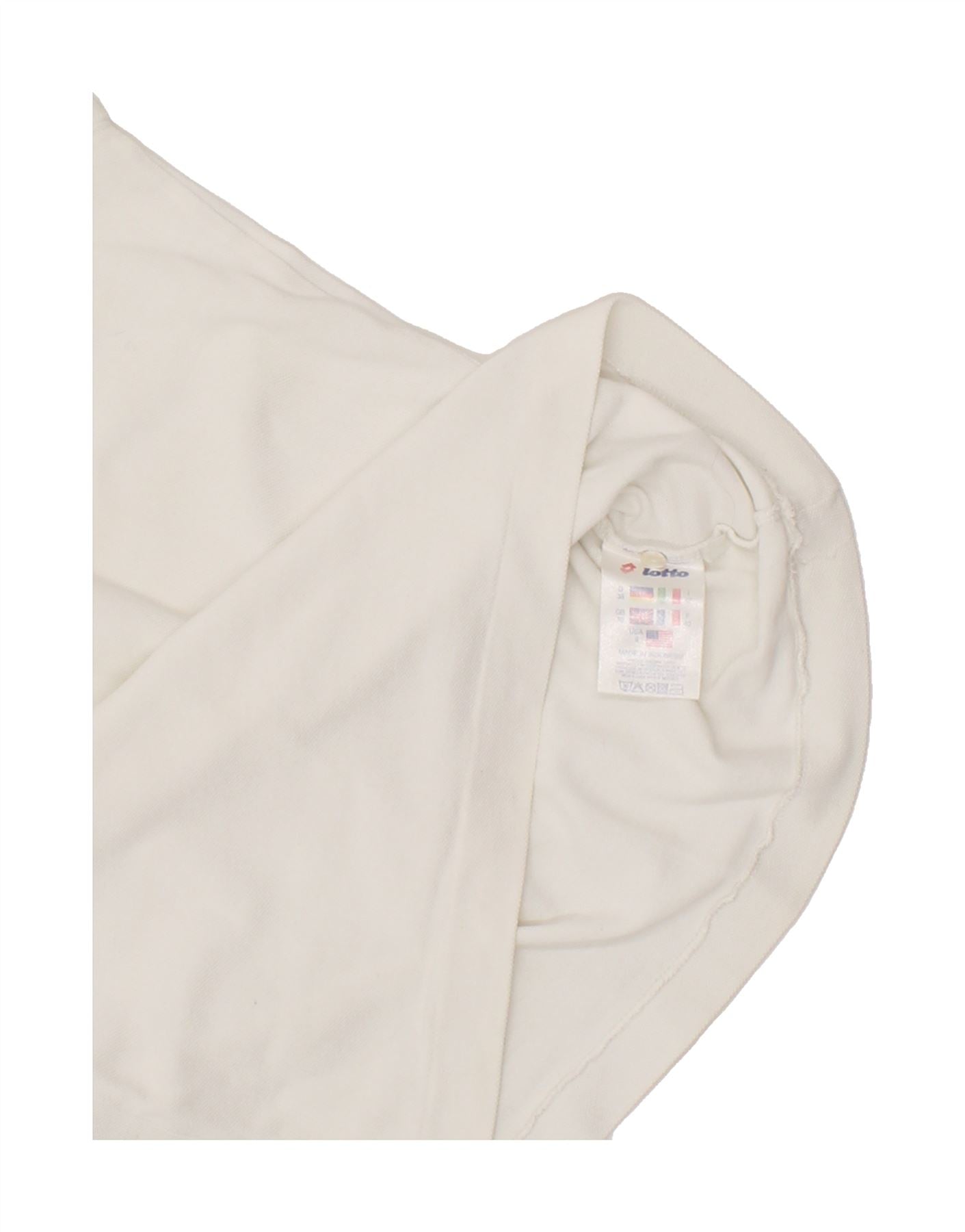 LOTTO Womens Sleeveless Polo Shirt UK 10 Small White Cotton Vintage Lotto and Second-Hand Lotto from Messina Hembry