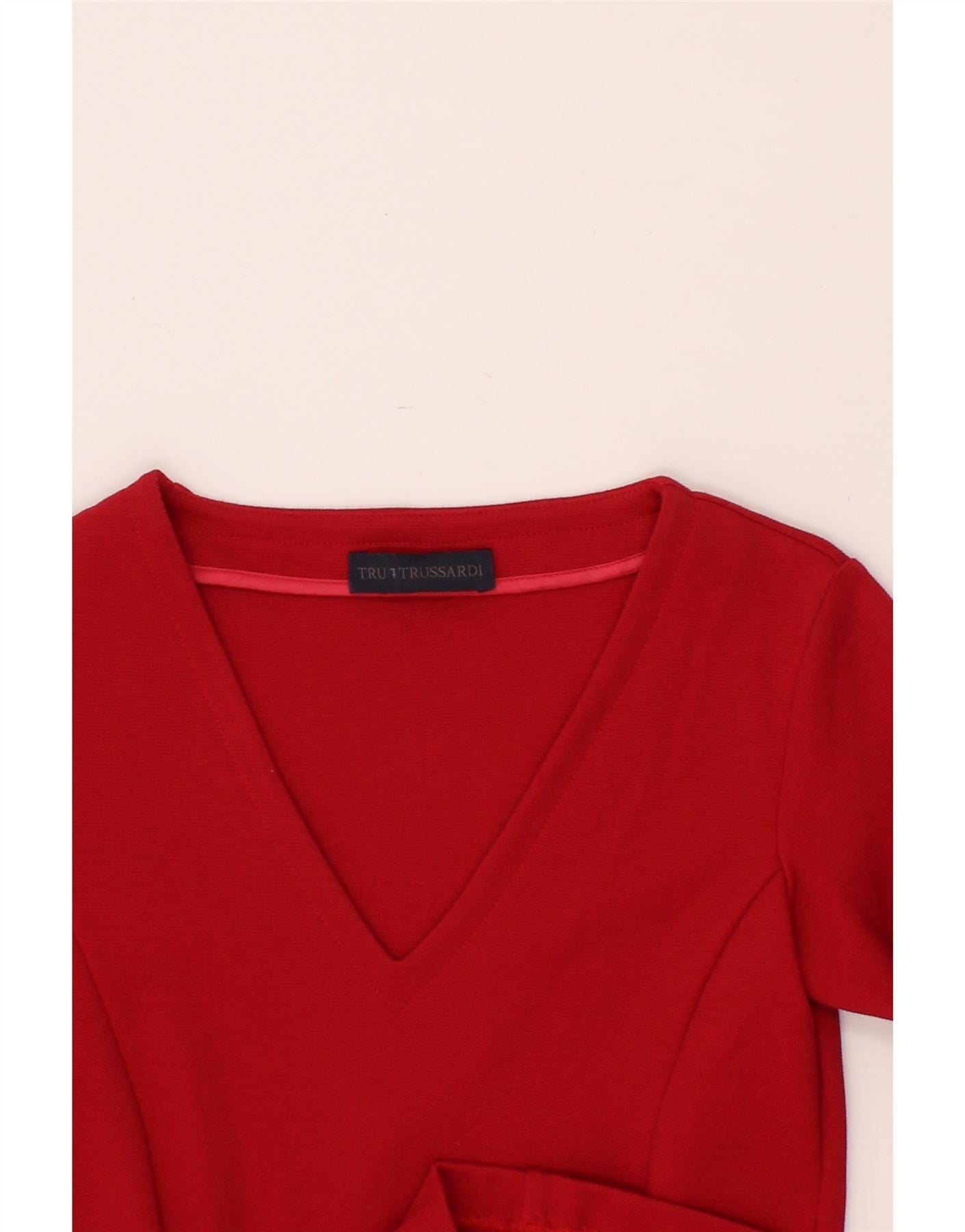 TRUSSARDI Womens Tunic Top IT 38 XS Red Viscose Vintage Trussardi and Second-Hand Trussardi from Messina Hembry