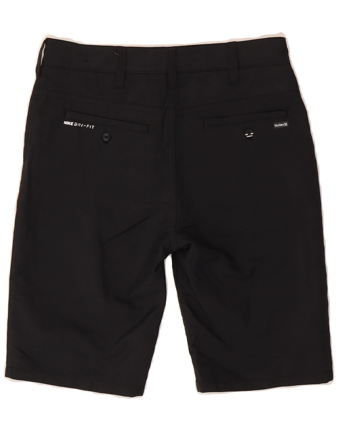 HURLEY Boys Chino Shorts 13-14 Years W26  Black Vintage Hurley and Second-Hand Hurley from Messina Hembry