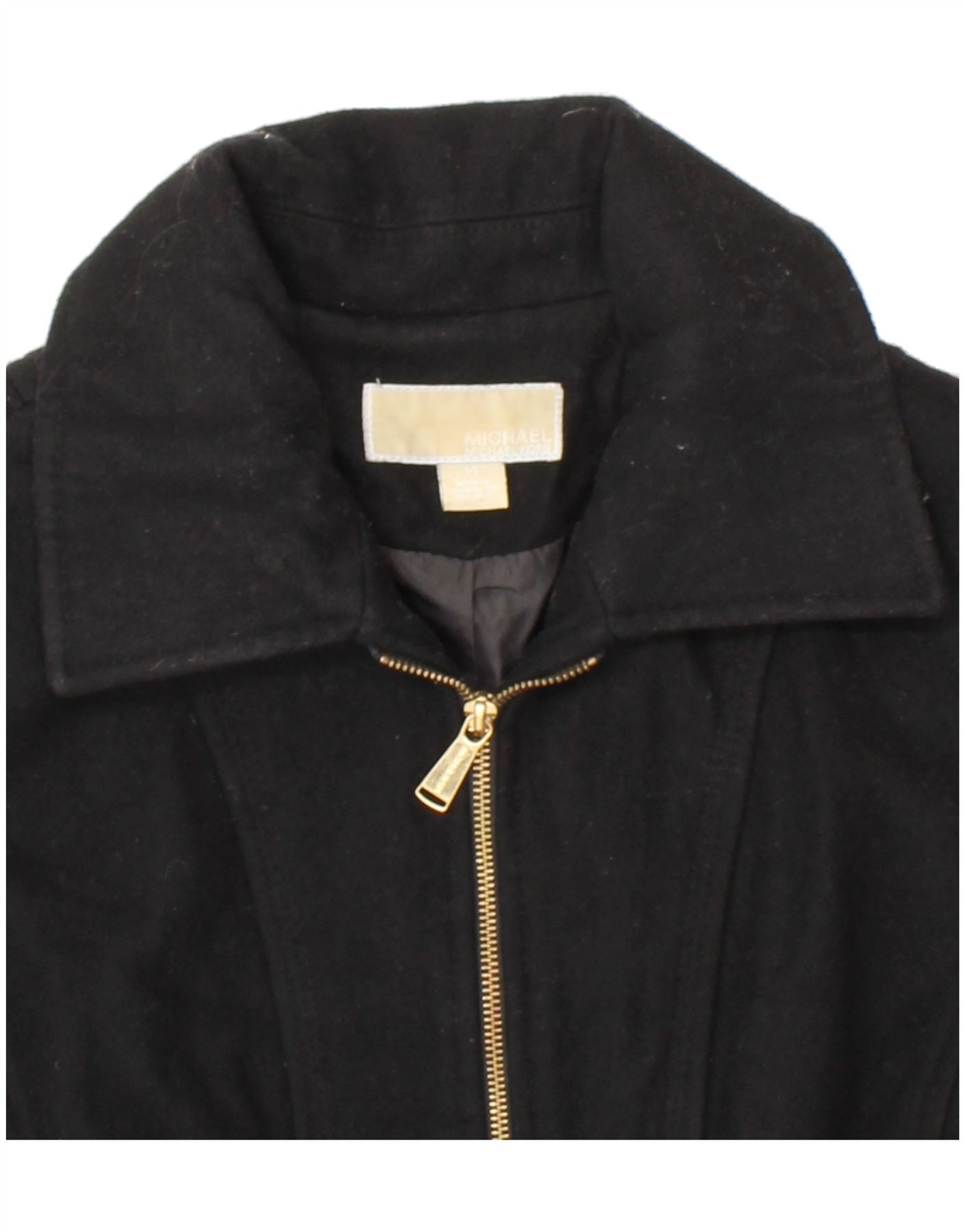 MICHAEL KORS Womens Overcoat US 14 XL Black Wool Vintage Michael Kors and Second-Hand Michael Kors from Messina Hembry