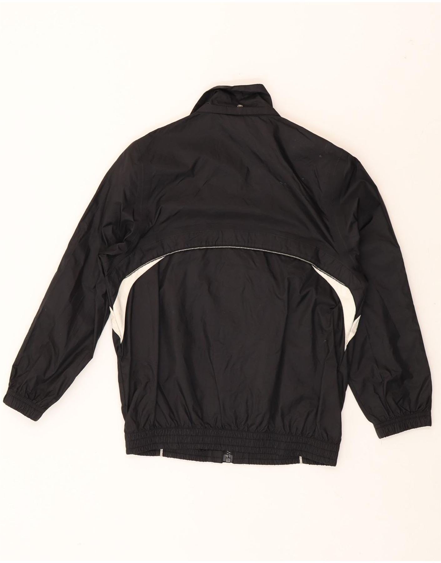 ADIDAS Boys Windbreaker Jacket 7-8 Years Black Colourblock Vintage Adidas and Second-Hand Adidas from Messina Hembry