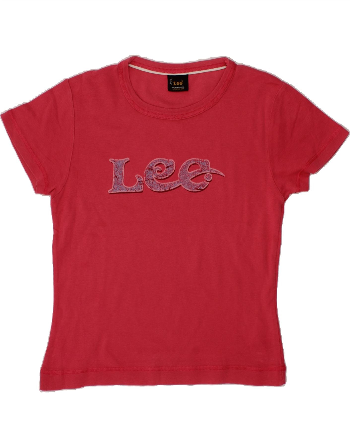 LEE Girls Graphic T-Shirt Top 11-12 Years Medium Red Cotton Vintage Lee and Second-Hand Lee from Messina Hembry