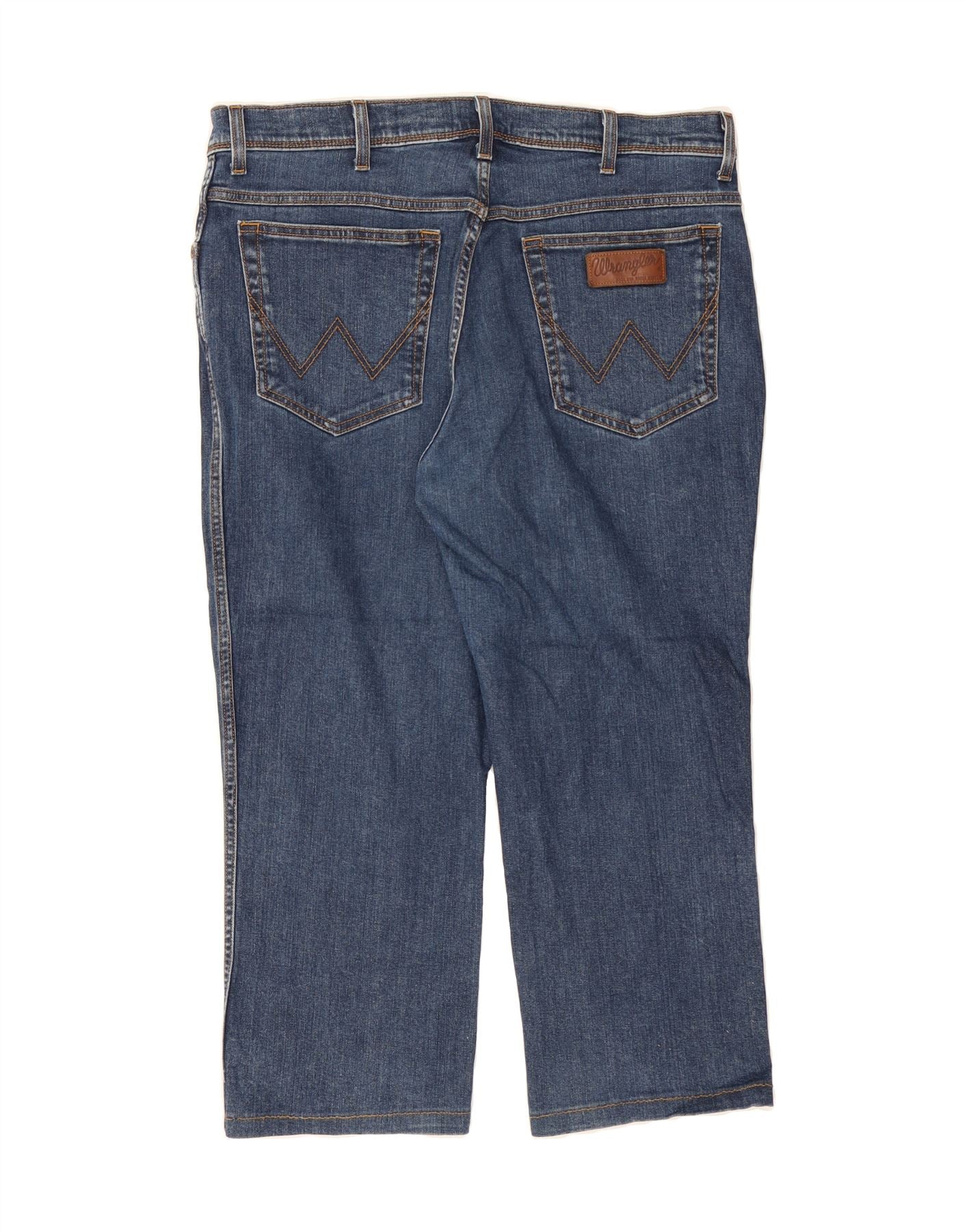 WRANGLER Mens Texas Stretch Straight Capri Jeans W38 L24 Blue Cotton Vintage Wrangler and Second-Hand Wrangler from Messina Hembry