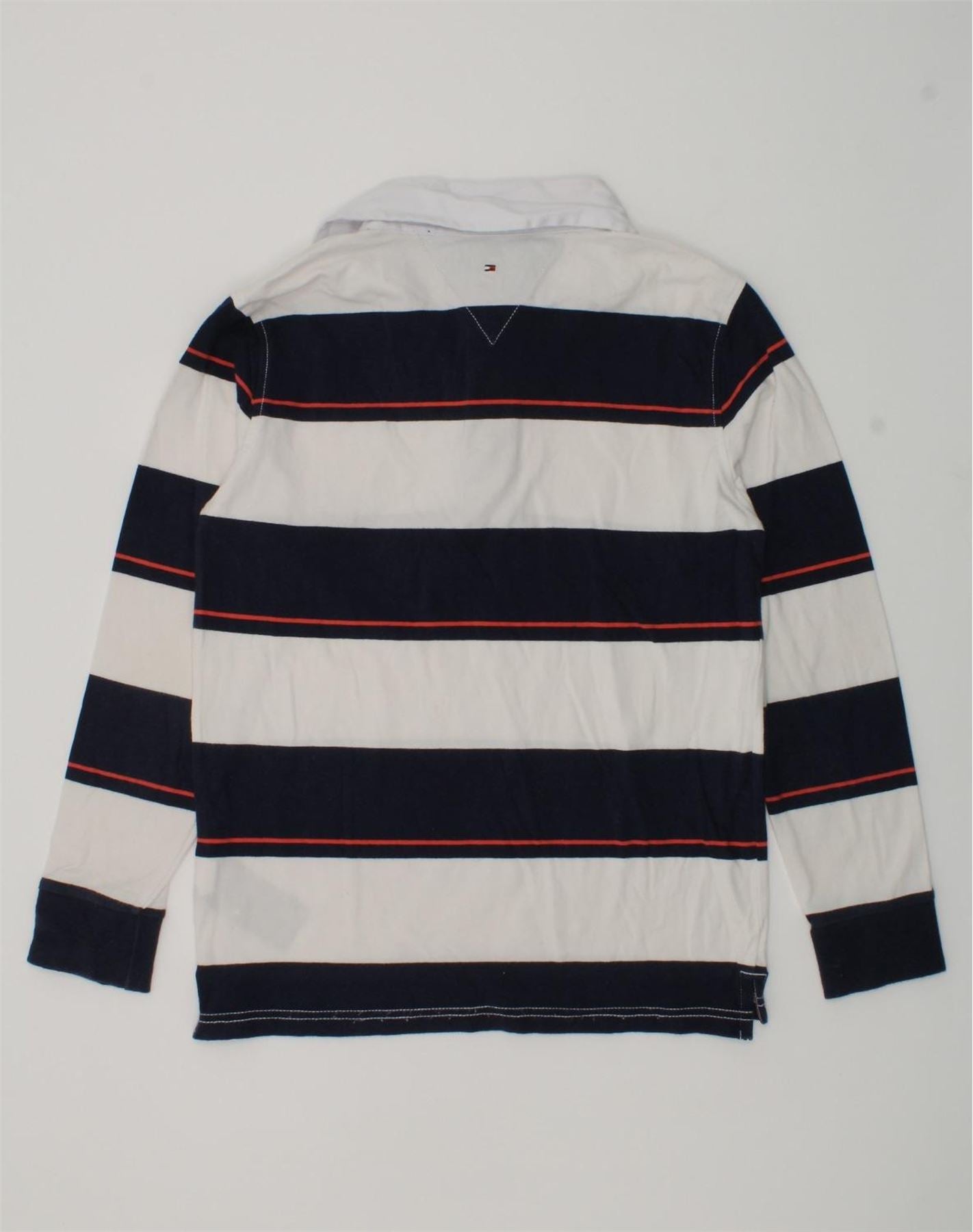 TOMMY HILFIGER Girls Long Sleeve Rugby Polo Shirt 9-10 Years Navy Blue | Vintage Tommy Hilfiger | Thrift | Second-Hand Tommy Hilfiger | Used Clothing | Messina Hembry