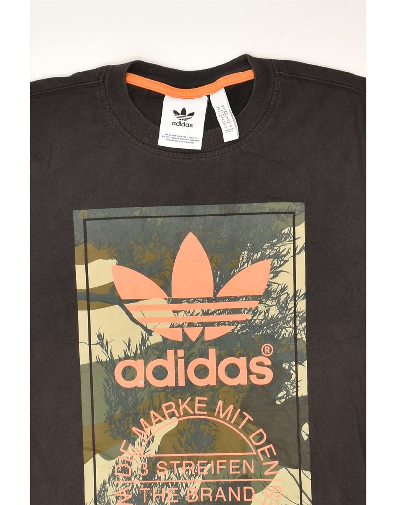 ADIDAS Mens Graphic T-Shirt Top XS Brown Cotton | Vintage Adidas | Thrift | Second-Hand Adidas | Used Clothing | Messina Hembry 
