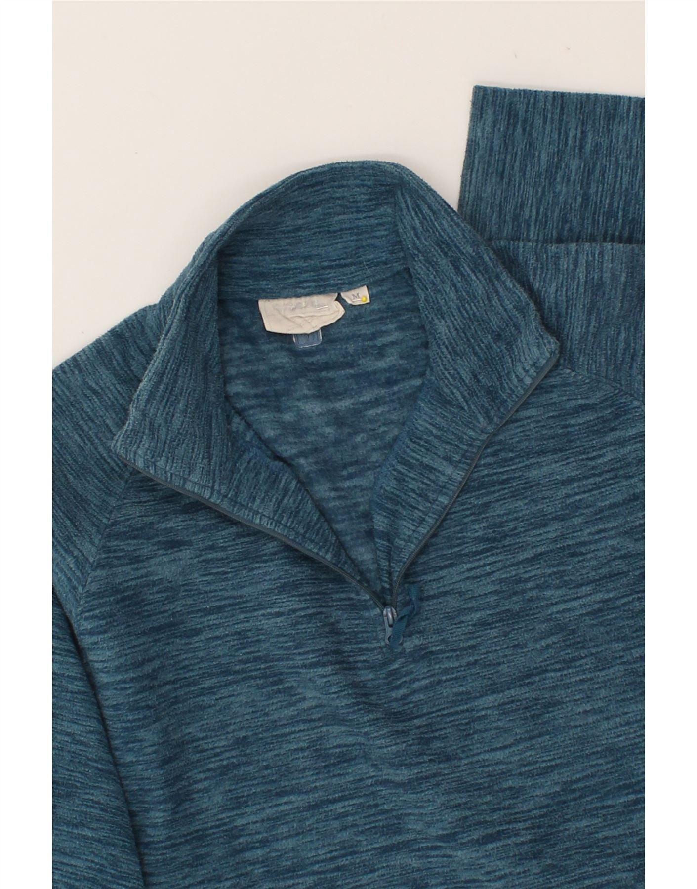 MOUNTAIN WAREHOUSE Mens Zip Neck Fleece Jumper Medium Turquoise Polyester Vintage Mountain Warehouse and Second-Hand Mountain Warehouse from Messina Hembry