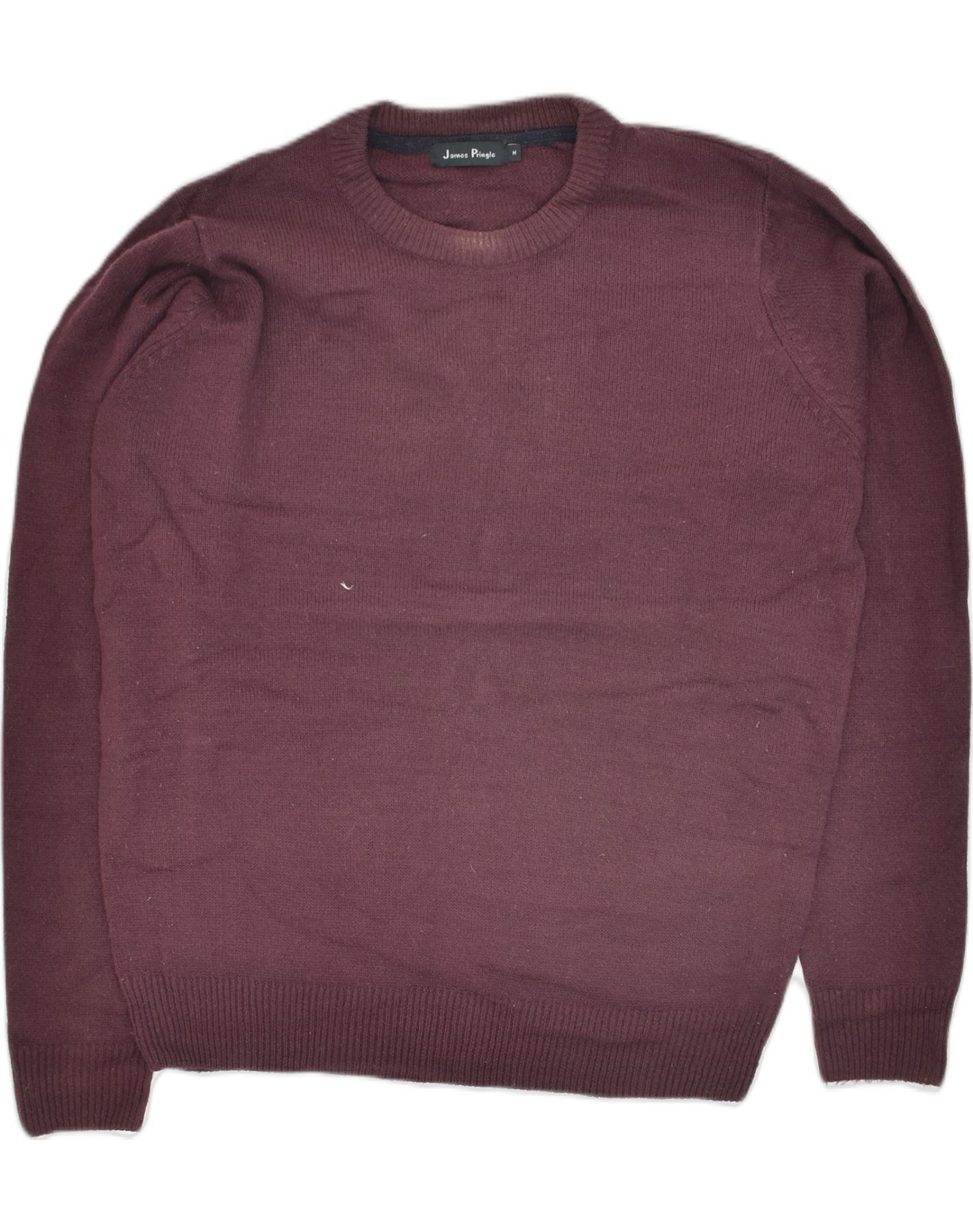 JAMES PRINGLE Mens Sweatshirt Jumper Medium Burgundy Acrylic | Vintage James Pringle | Thrift | Second-Hand James Pringle | Used Clothing | Messina Hembry