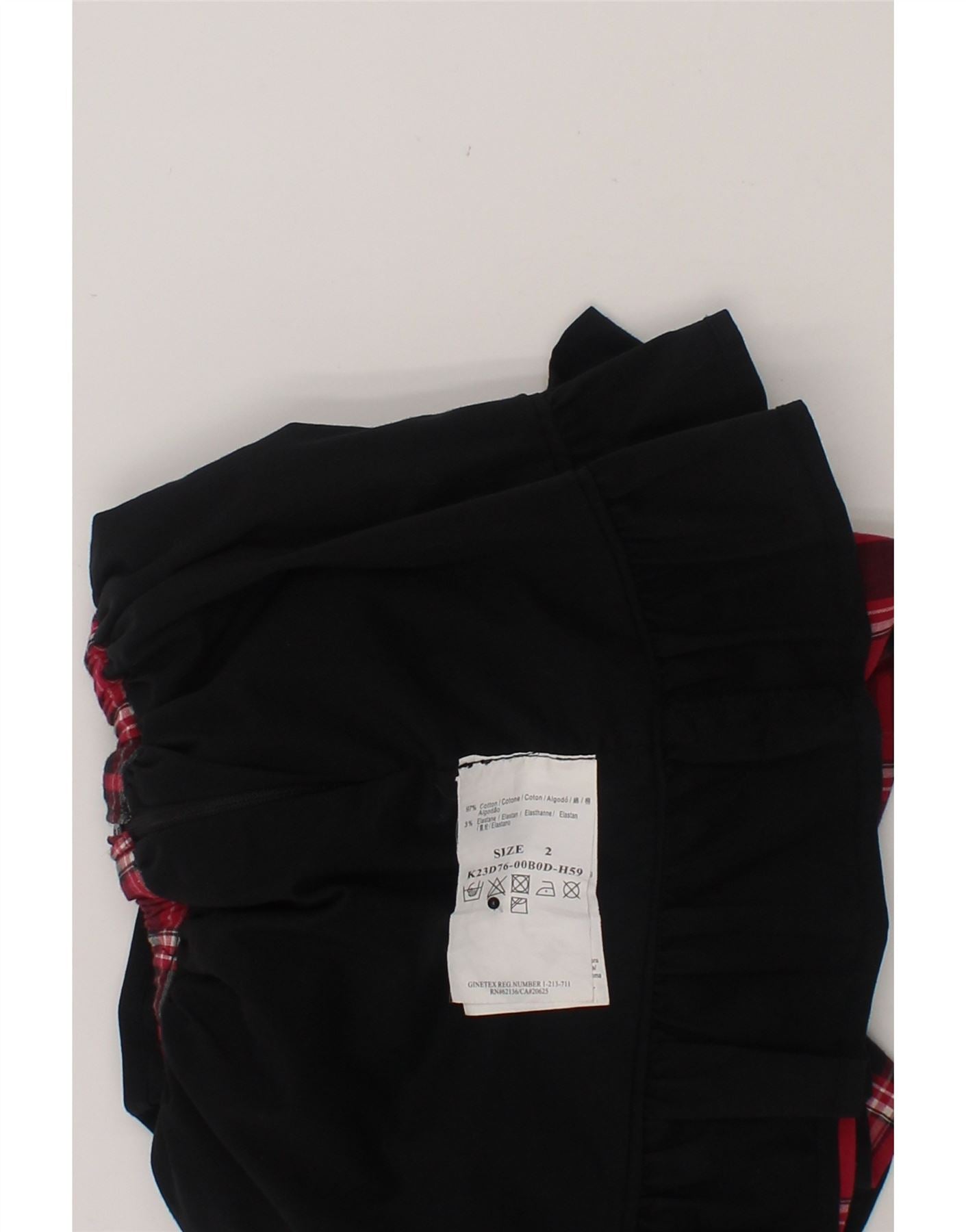 GUESS Baby Girls Pleated Skirt 18-24 Months W20  Red Check Cotton Vintage Guess and Second-Hand Guess from Messina Hembry