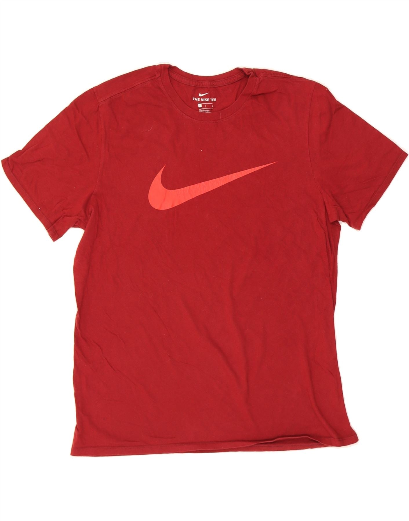 NIKE Mens Athletic Cut Graphic T-Shirt Top Large Red Cotton Vintage Nike and Second-Hand Nike from Messina Hembry