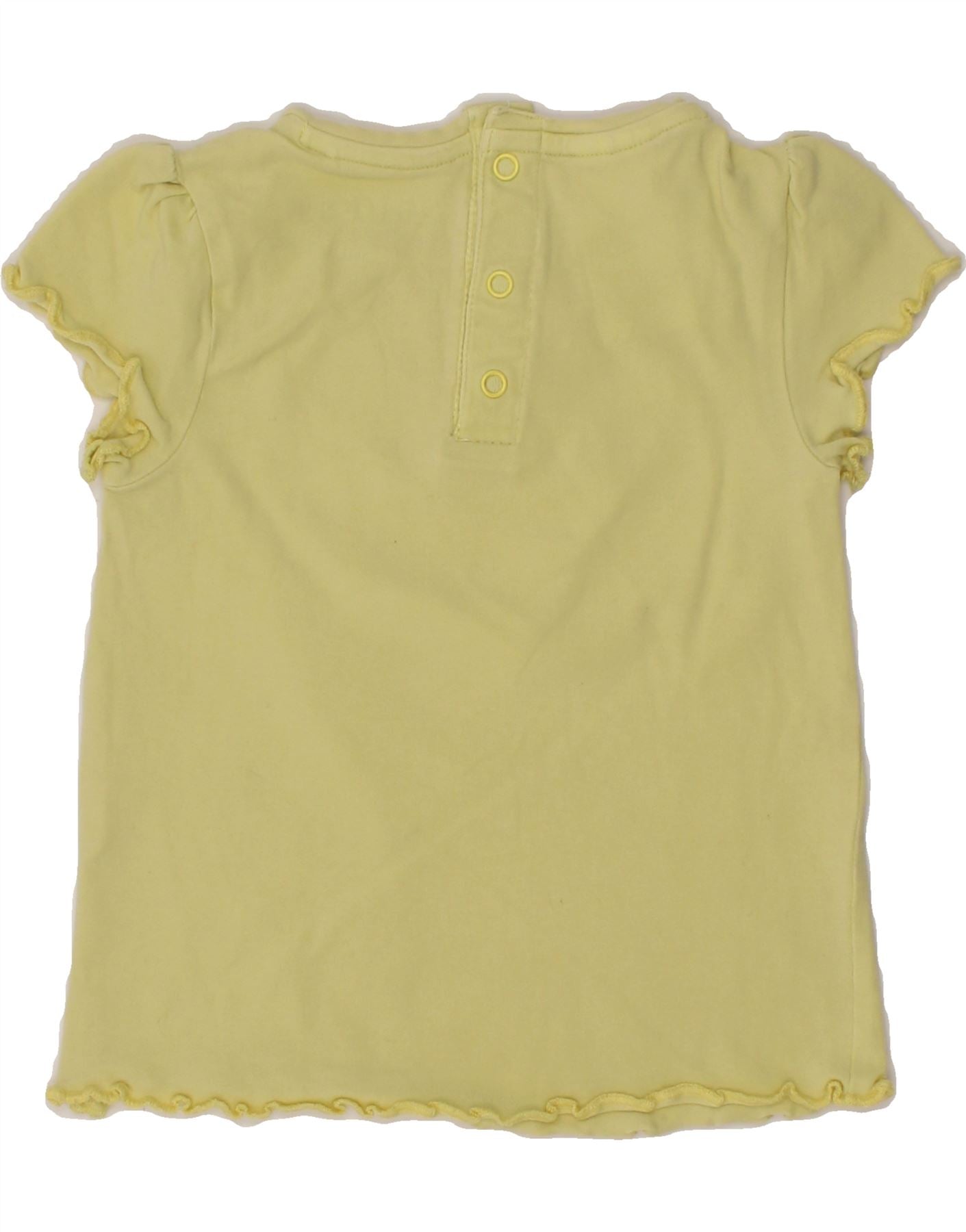 GUESS Baby Girls Graphic T-Shirt Top 12-18 Months Yellow Vintage Guess and Second-Hand Guess from Messina Hembry