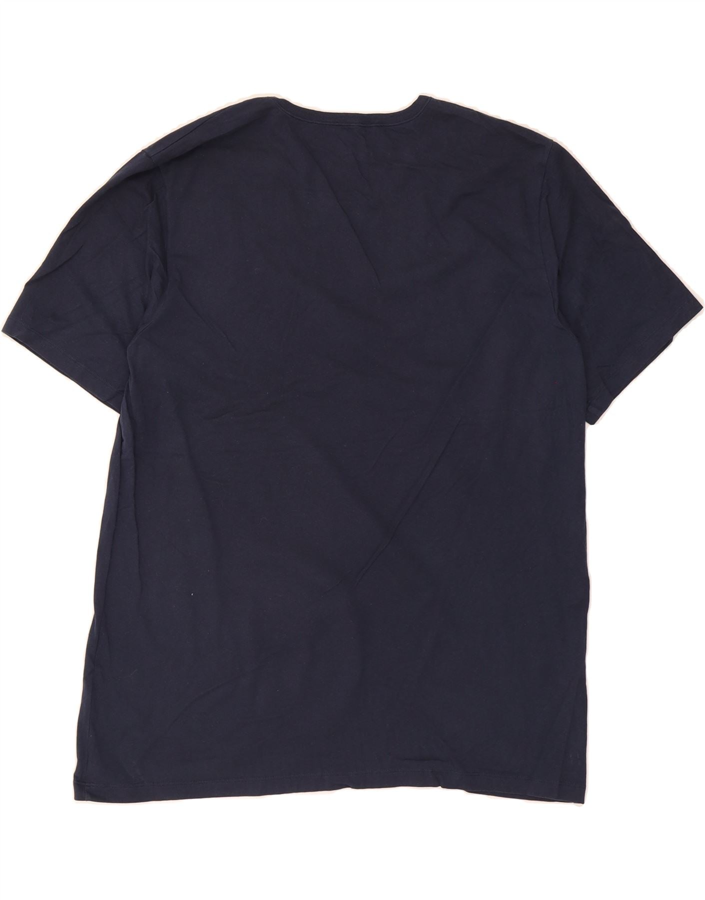 HUGO BOSS Mens T-Shirt Top 2XL Navy Blue Cotton Vintage Hugo Boss and Second-Hand Hugo Boss from Messina Hembry
