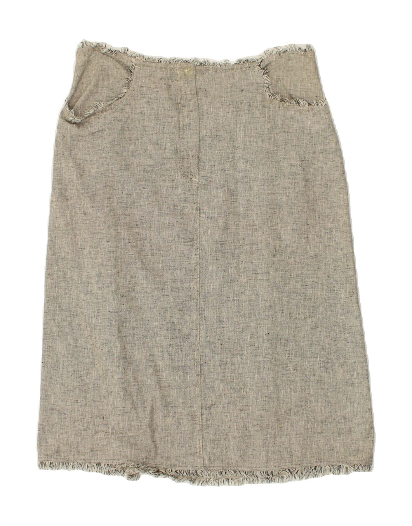 TRUSSARDI Womens Straight Skirt IT 42 Medium W30  Grey Flecked Vintage Trussardi and Second-Hand Trussardi from Messina Hembry