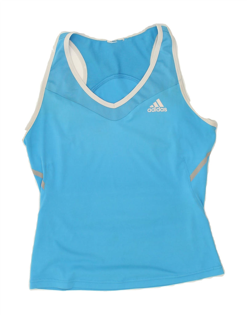 ADIDAS Womens Vest Top UK 18 Small Blue | Vintage Adidas | Thrift | Second-Hand Adidas | Used Clothing | Messina Hembry 