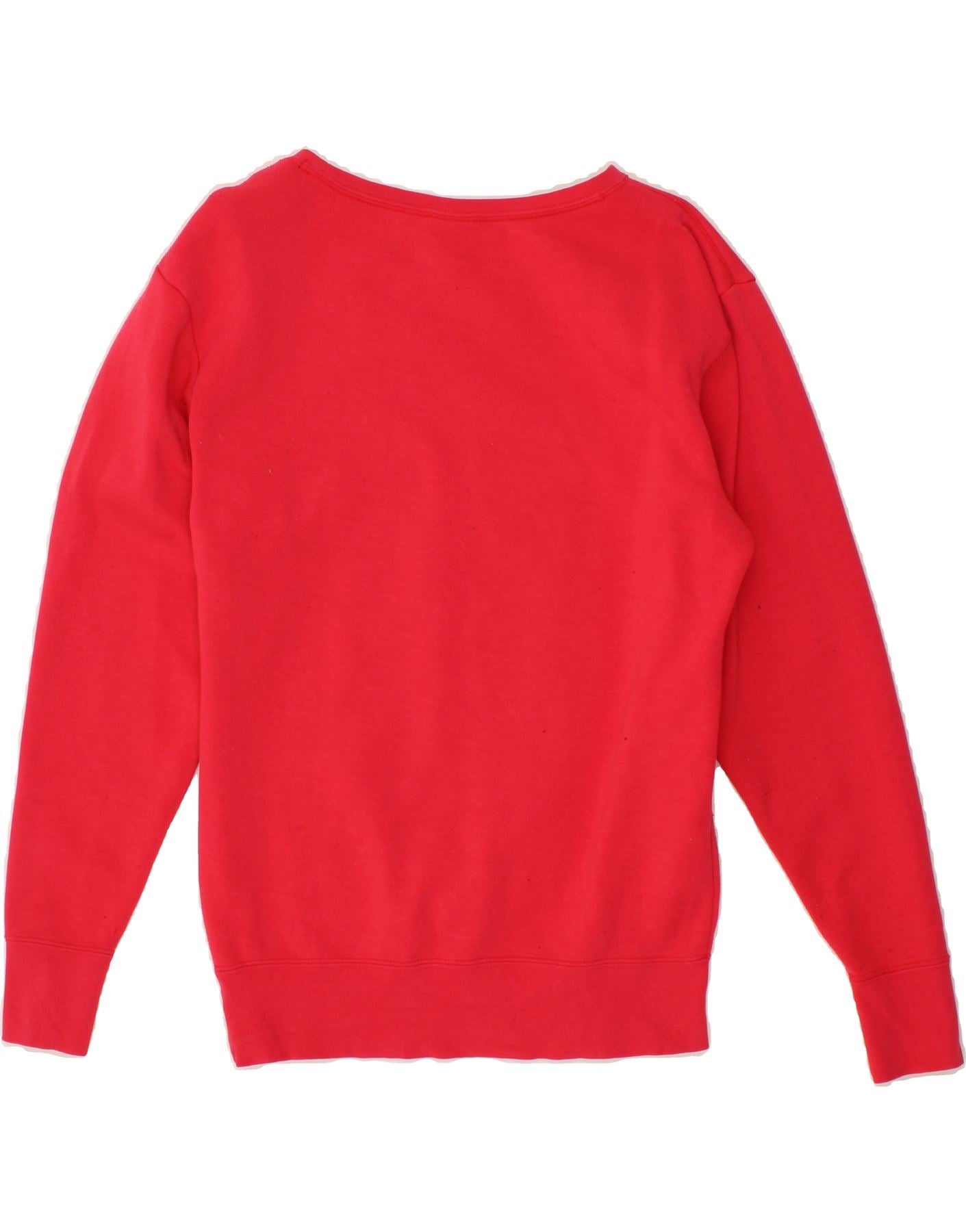 NIKE Womens Oversized Graphic Sweatshirt Jumper UK 10 Small Red Cotton Vintage Nike and Second-Hand Nike from Messina Hembry