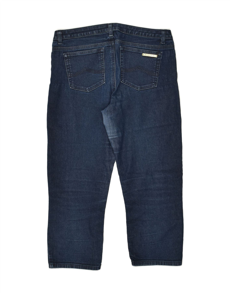MICHAEL KORS Womens Capri Straight Jeans US 6 Medium W32 L22 Navy Blue | Vintage Michael Kors | Thrift | Second-Hand Michael Kors | Used Clothing | Messina Hembry 