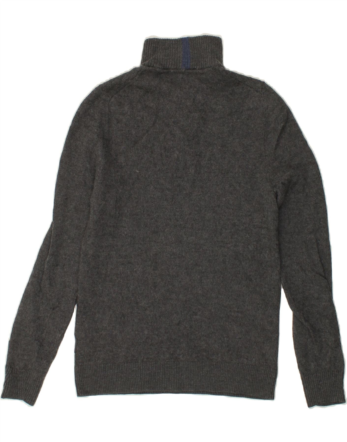 WHITE STUFF Womens Zip Neck Jumper Sweater UK 14 Large Grey Vintage White Stuff and Second-Hand White Stuff from Messina Hembry