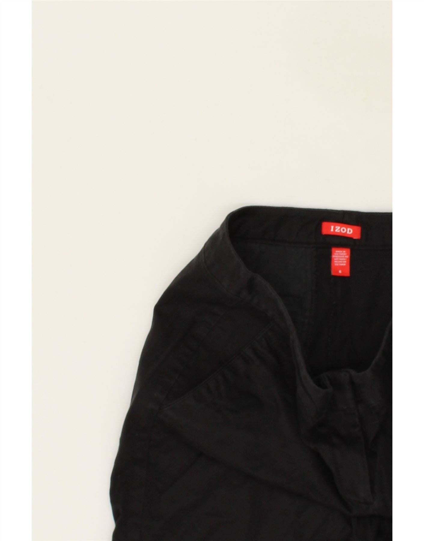 IZOD Womens Chino Shorts US 6 Medium W30 Black Cotton Vintage Izod and Second-Hand Izod from Messina Hembry