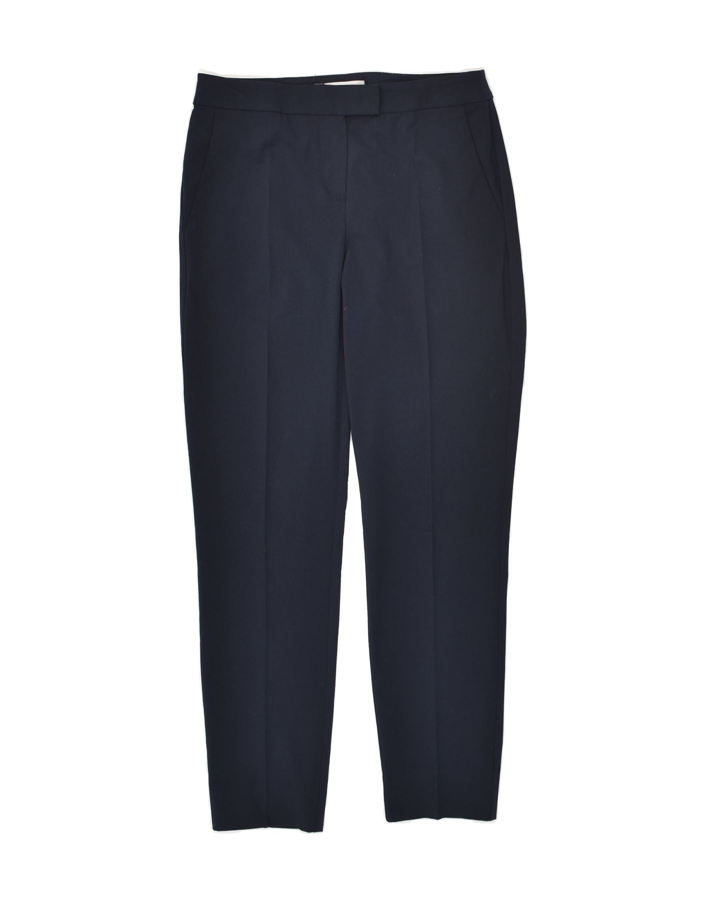MAX&CO. Womens Slim Suit Trousers UK 4 XS W27 L27  Navy Blue Polyester | Vintage Max&Co. | Thrift | Second-Hand Max&Co. | Used Clothing | Messina Hembry